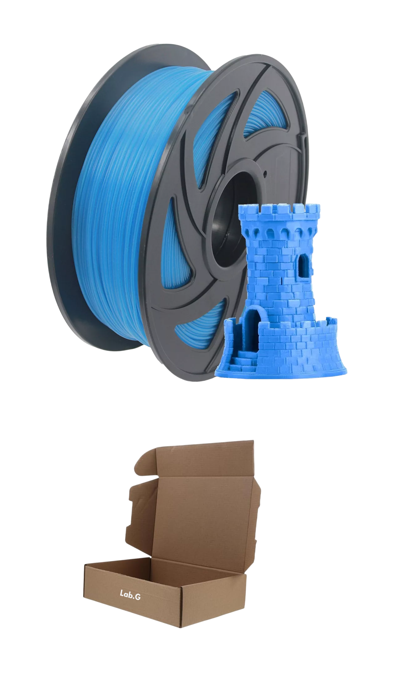 Filamento Pla De 1,75 Mm, Precisión Dimensional De +/- 0,02 Azul
