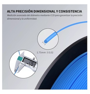 Foto 2 | Filamento Pla De 1,75 Mm, Precisión Dimensional De +/- 0,02 Azul