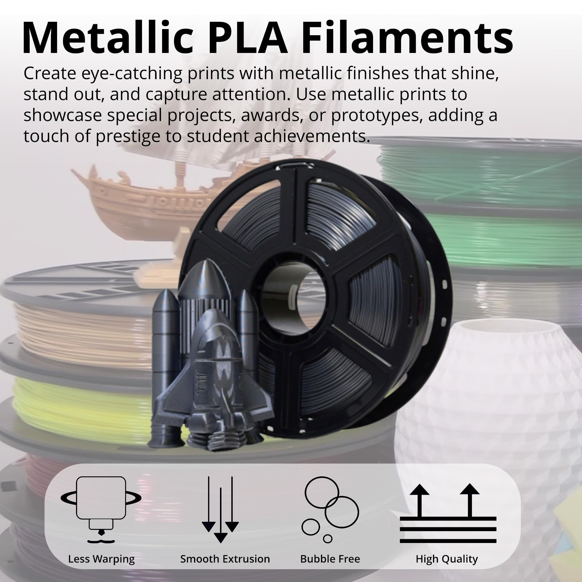 Foto 2 | Filamento Makerbot Sketch Pla Midnight Metal, 1 Kg - Venta Internacional.