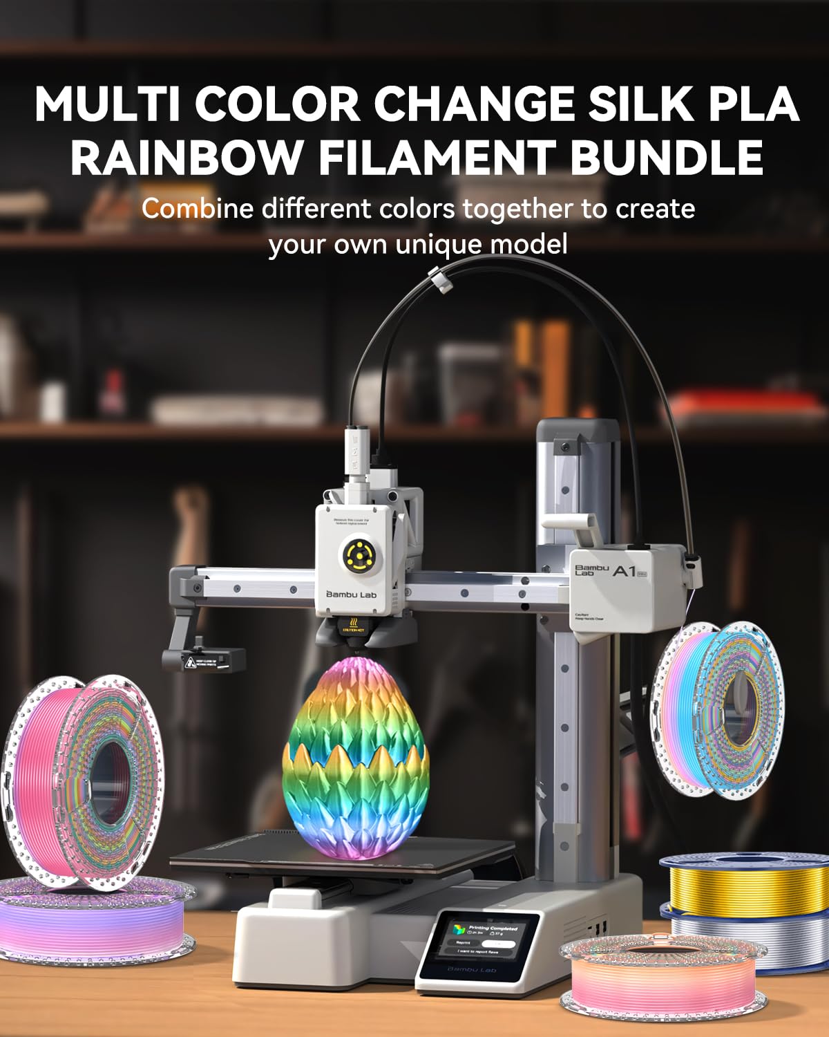Foto 8 pulgar | Paquete De Filamentos Para Impresora 3d Sunlu Pla Silk Rainbow, 2 Kg - Venta Internacional.