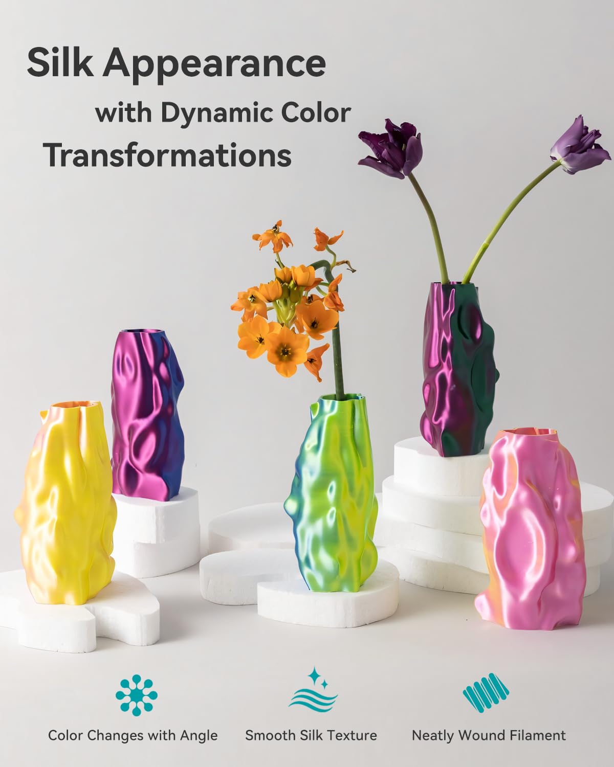 Foto 4 | Paquete De Filamentos Para Impresora 3d Sunlu De Seda De Dos Y Tres Colores - Venta Internacional.