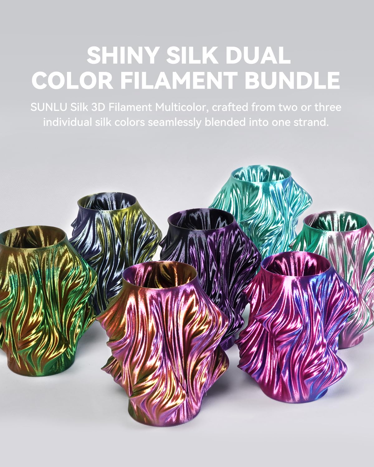 Foto 6 pulgar | Paquete De Filamentos Para Impresora 3d Sunlu De Seda De Dos Y Tres Colores - Venta Internacional.