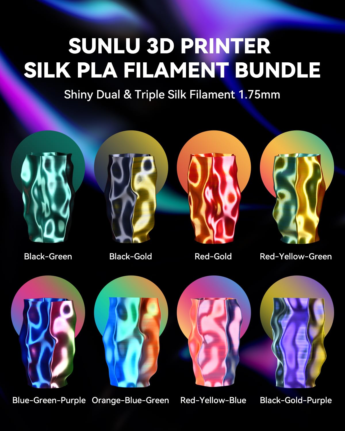 Foto 3 pulgar | Minipaquete De Filamento De Seda Sunlu Para Impresora 3d, 2 Kg En Total - Venta Internacional.