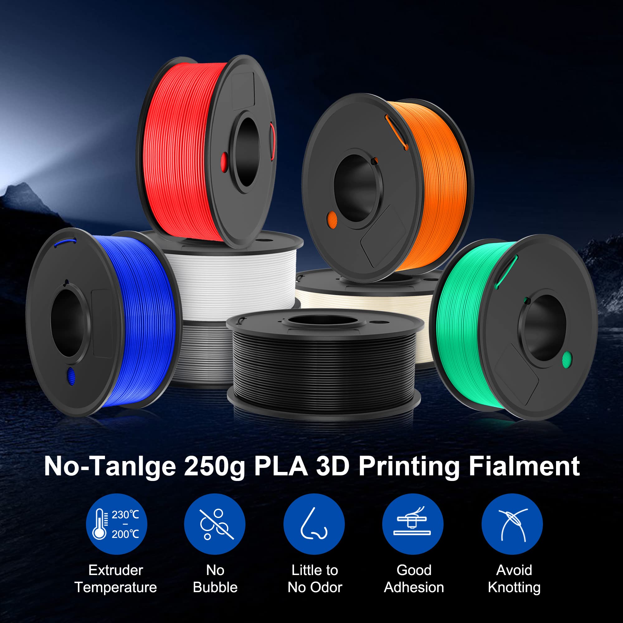 Foto 5 pulgar | Filamento Para Impresora 3d Sunlu Pla De 1,75 Mm, Paquete De 250 G (8 Rollos) - Venta Internacional.