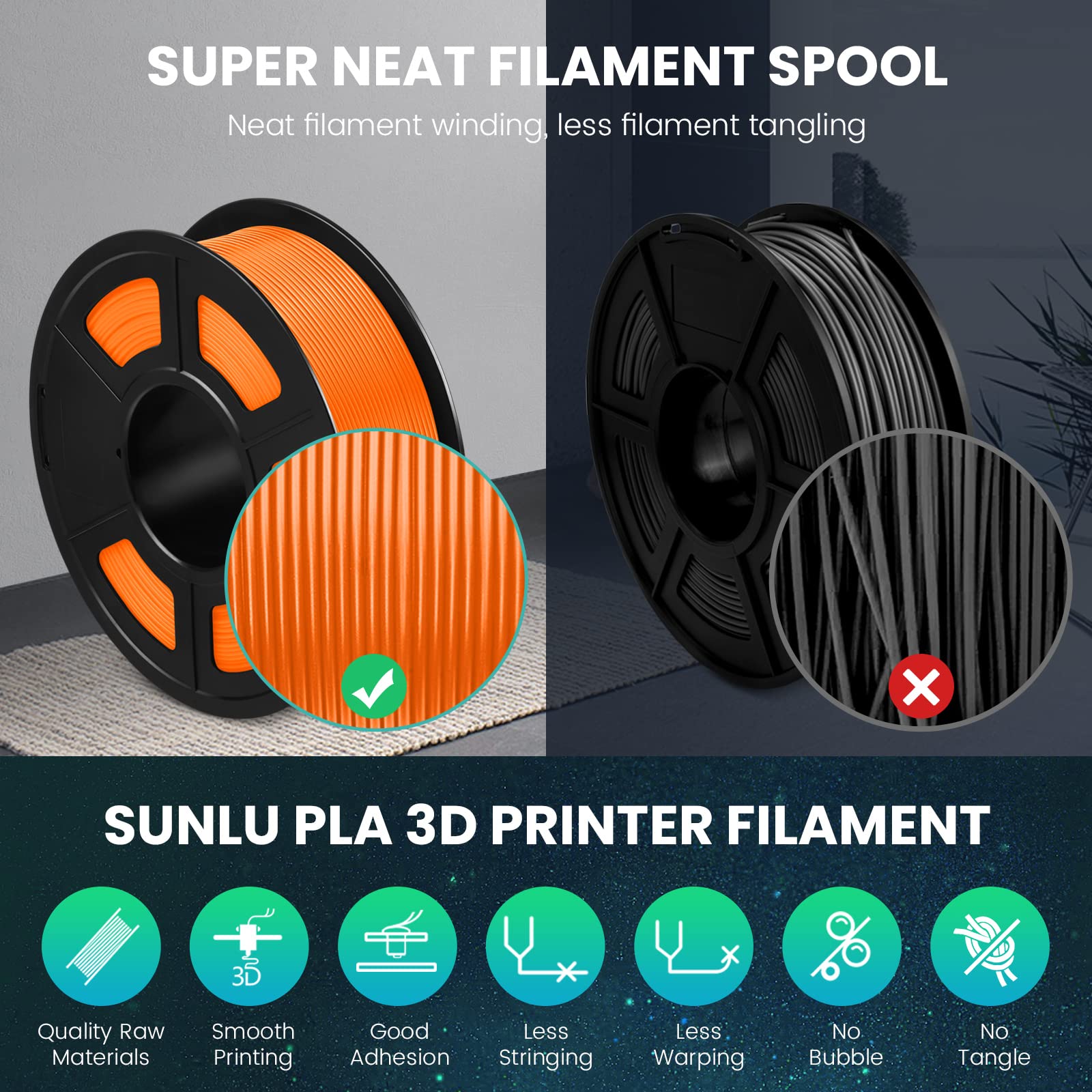 Foto 4 pulgar | Paquete De Filamento Para Impresora 3d Sunlu Pla De 1,75 Mm Y 10 Kg - Venta Internacional.