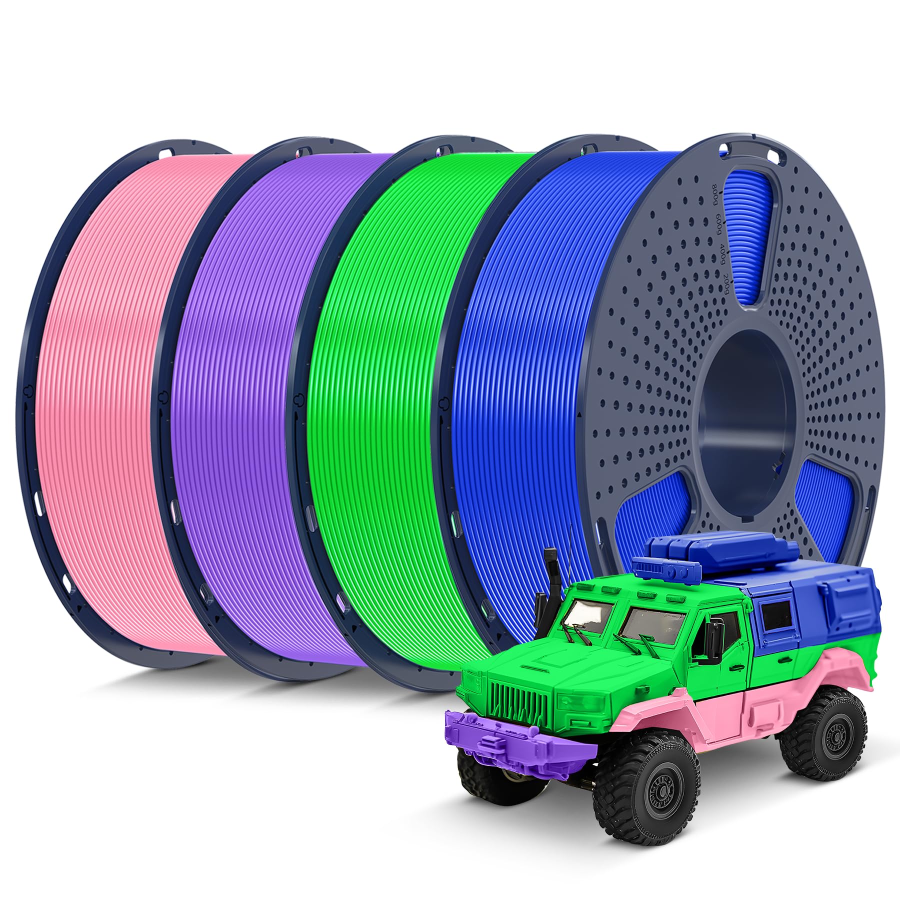 Foto 2 pulgar | Filamento Para Impresora 3d Sunlu Pla De 1,75 Mm, 4 Kg, Multicolor, Paquete De 4 - Venta Internacional.