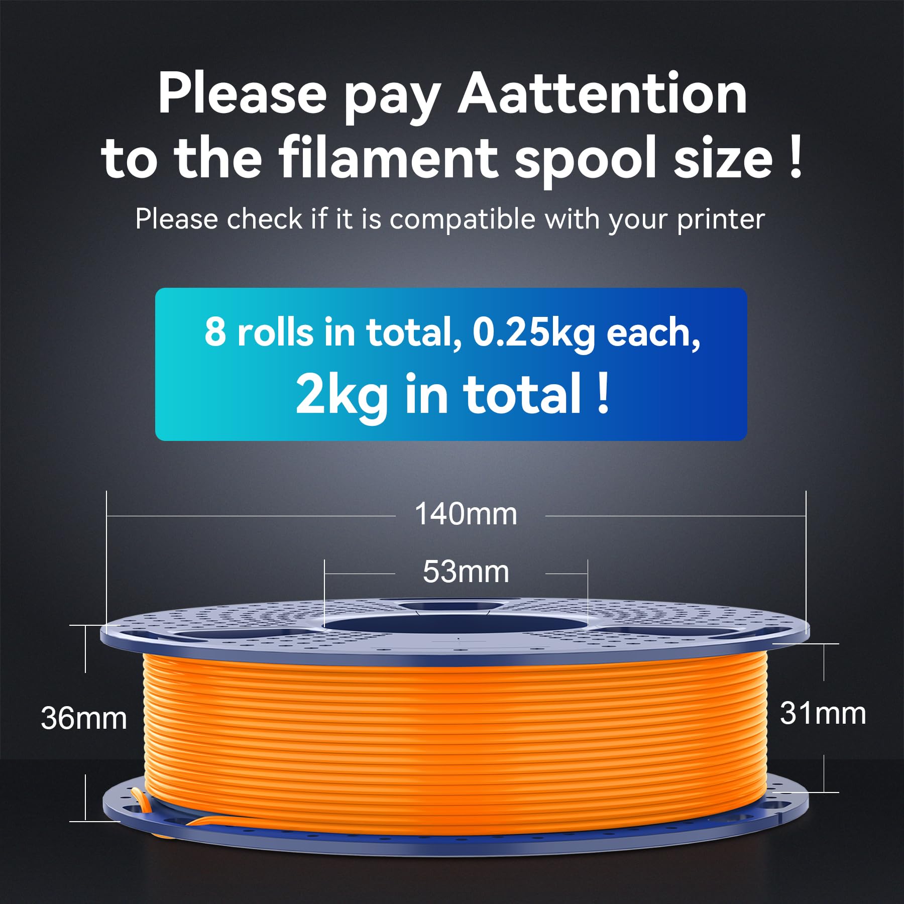 Foto 4 pulgar | Paquete De Filamentos Para Impresora 3d Sunlu Pla+ De 1,75 Mm, 2 Kg (8 X 250 G) - Venta Internacional.