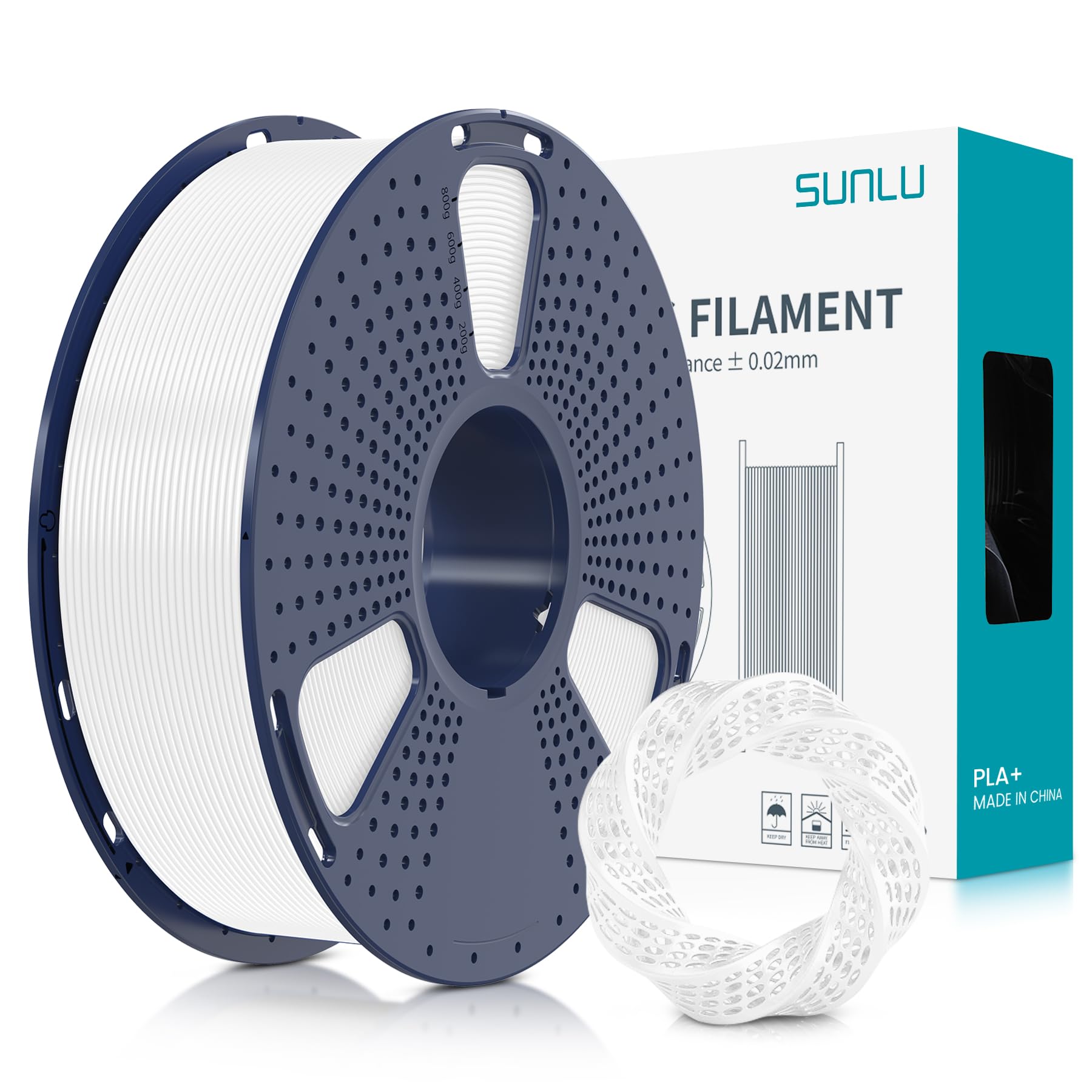 Foto 2 pulgar | Filamento Para Impresora 3d Sunlu Pla Plus De 1,75 Mm, Bobina De 1 Kg, Blanco - Venta Internacional.