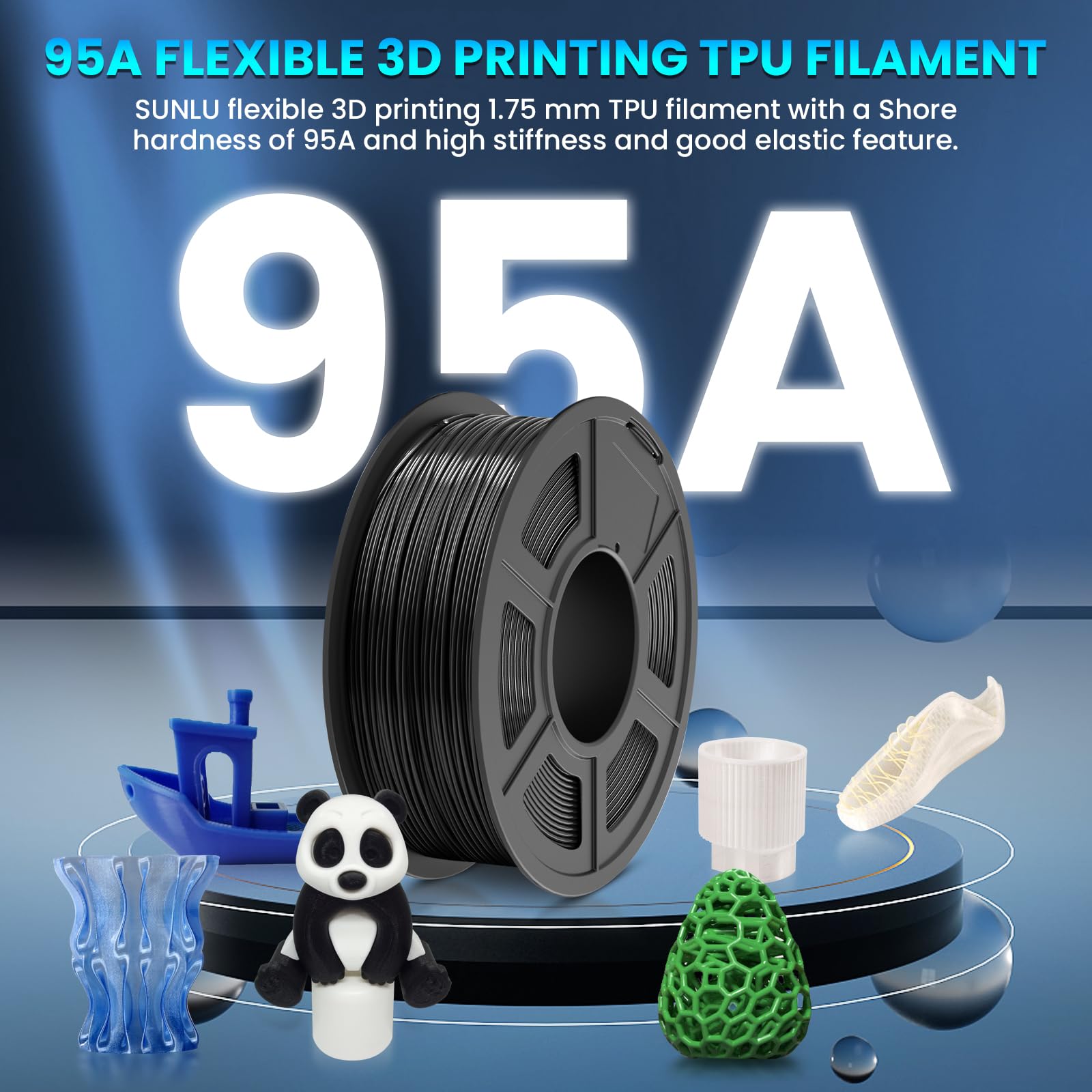 Foto 3 pulgar | Filamento Para Impresora 3d Sunlu Tpu De 1,75 Mm, 1 Kg, Flexible, 95 A - Venta Internacional.
