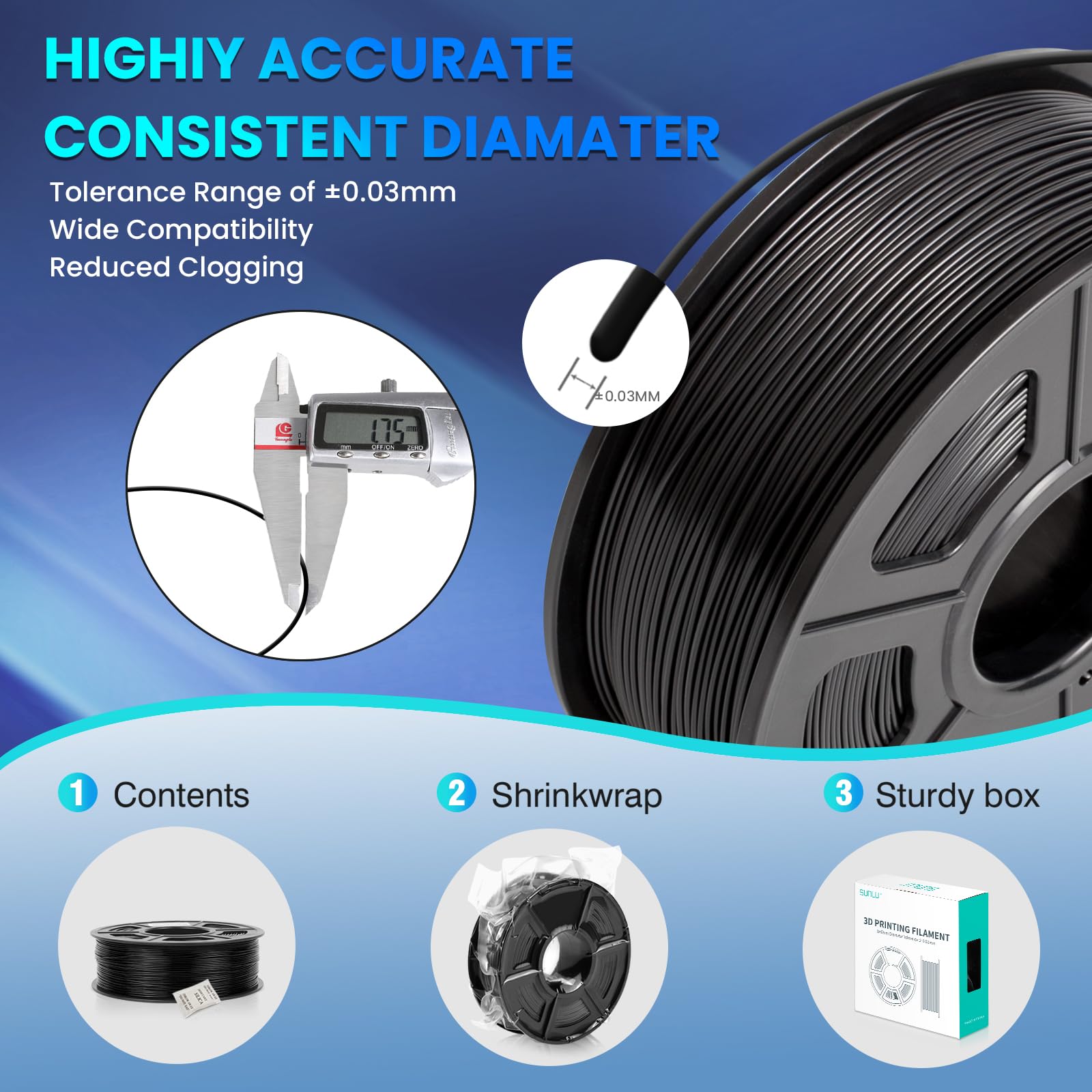Foto 6 pulgar | Filamento Para Impresora 3d Sunlu Tpu De 1,75 Mm, 1 Kg, Flexible, 95 A - Venta Internacional.