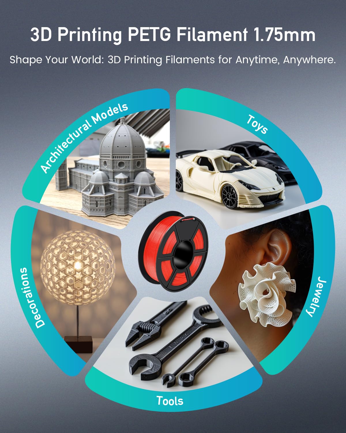 Foto 8 pulgar | Filamento Para Impresora 3d Sunlu Petg De 1,75 Mm, Paquete De 4 Kg (4 X 1 Kg) - Venta Internacional.