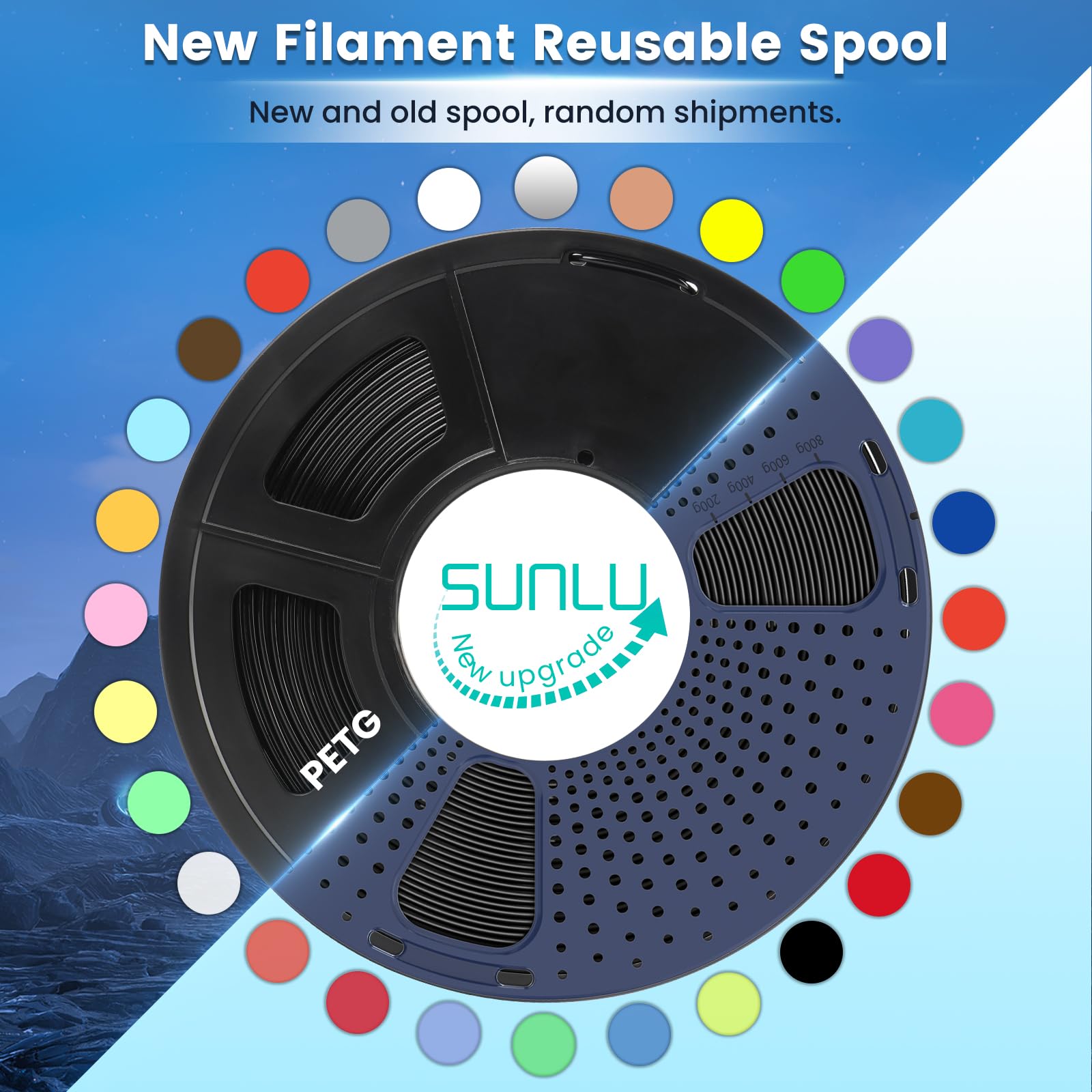 Foto 3 pulgar | Filamento Para Impresora 3d Sunlu Pla Plus De 1,75 Mm, 4 Kg, Negro, 4 Paquetes - Venta Internacional.