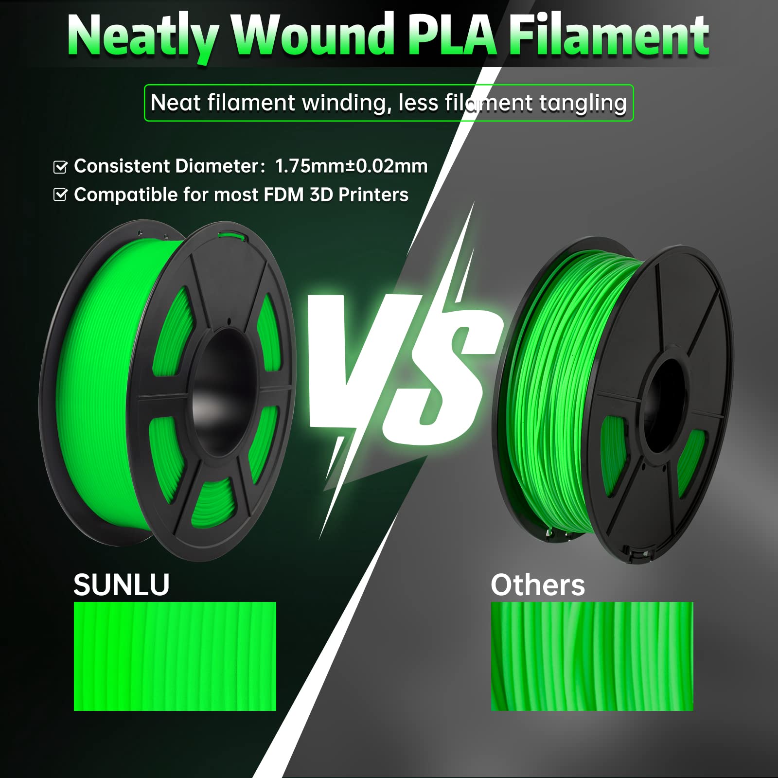Foto 5 | Filamento Para Impresora 3d Sunlu Que Brilla En La Oscuridad, Pla, 1,75 Mm, 1 Kg - Venta Internacional.