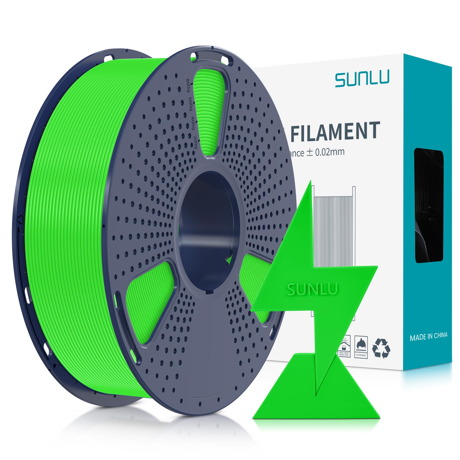 Foto 1 | Filamento Para Impresora 3d Sunlu De Alta Velocidad Pla, 1,75 Mm, 1 Kg, Verde - Venta Internacional.