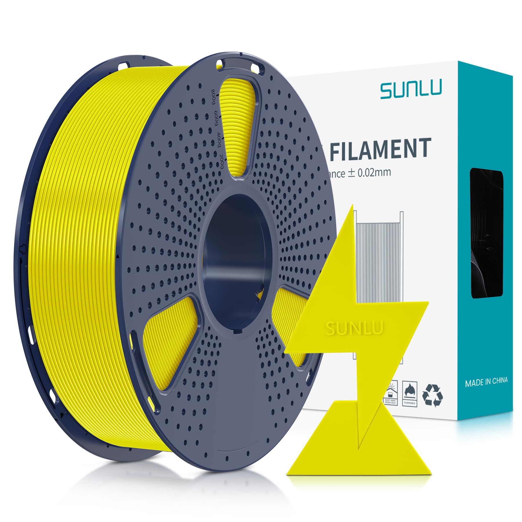 Foto 2 pulgar | Filamento Para Impresora 3d Sunlu De Alta Velocidad Pla, 1,75 Mm, 1 Kg, Amarillo - Venta Internacional.