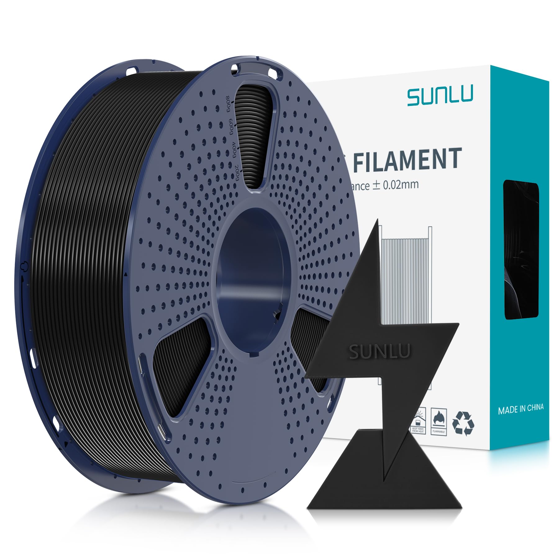 Filamento Para Impresora 3d Sunlu De Alta Velocidad Pla, 1,75 Mm, 1 Kg, Negro - Venta Internacional.