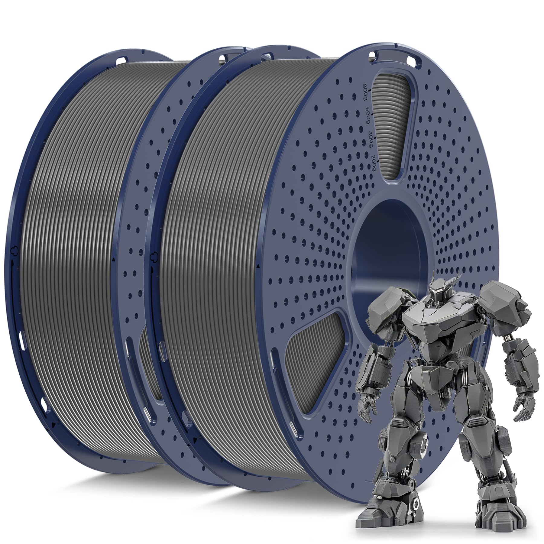 Filamento Para Impresora 3d Sunlu Petg De 1,75 Mm, Paquete De 2 Kg, Gris, X2 - Venta Internacional.