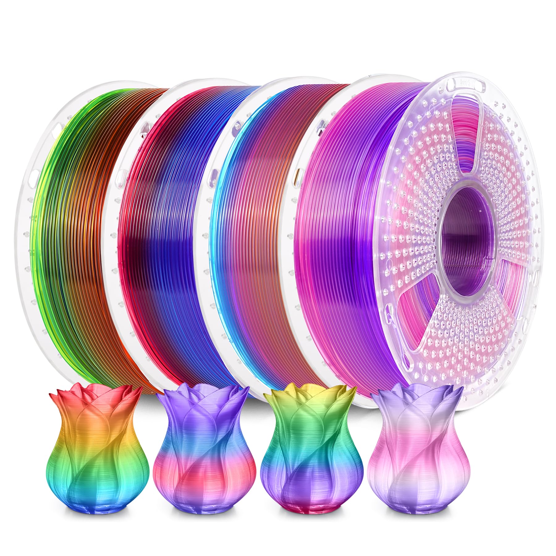 Filamento Para Impresora 3d Sunlu Transparent Rainbow Pla 1.75 Mm 4 Kg - Venta Internacional.