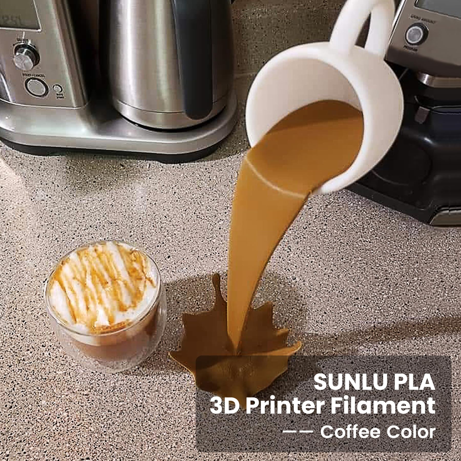 Foto 3 pulgar | Filamento Para Impresora 3d Sunlu Pla De 1,75 Mm, Bobina De 1 Kg, Café - Venta Internacional.