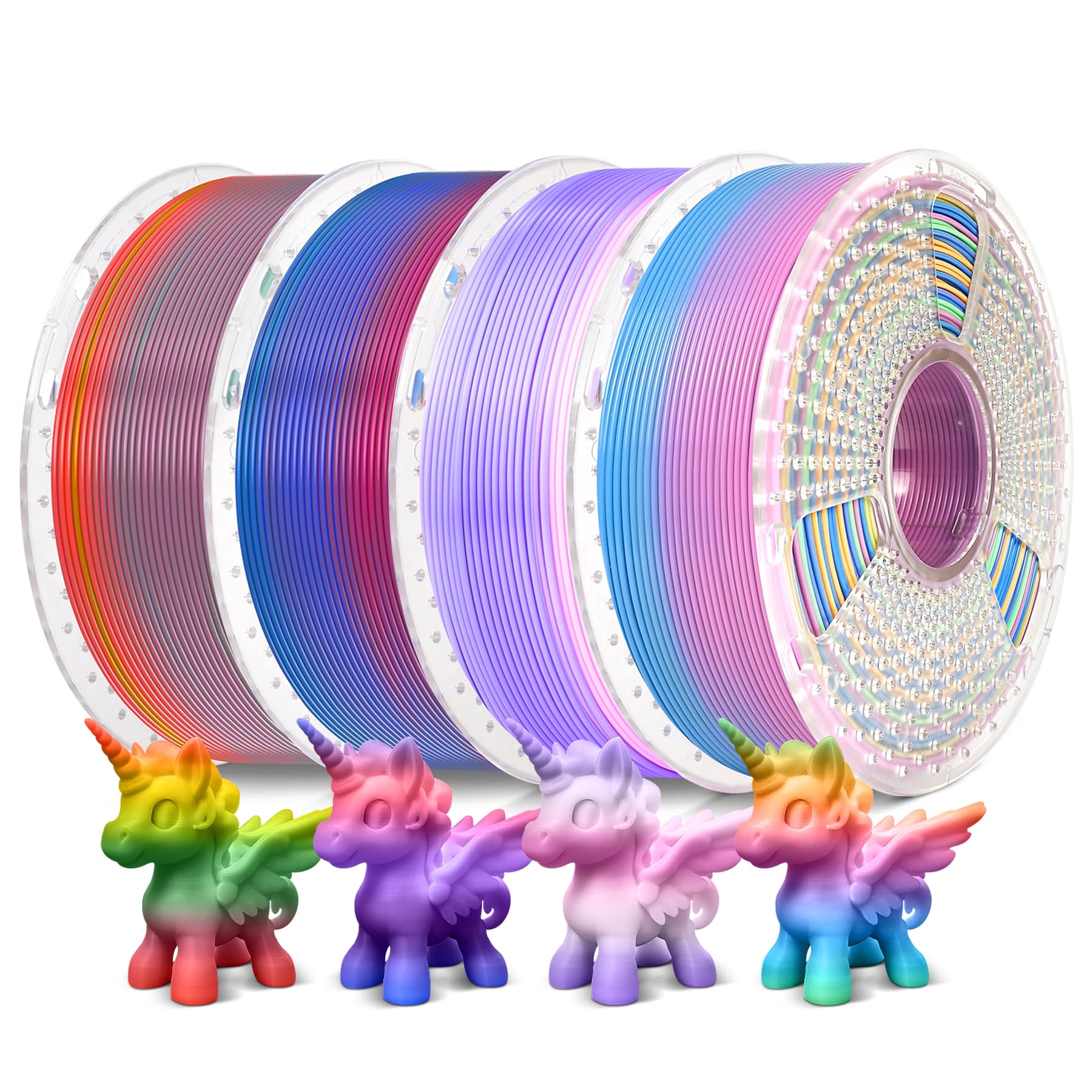 Filamento Para Impresora 3d Sunlu Rainbow Pla 1.75 Mm ± 0.02 Mm 4 Kg - Venta Internacional.