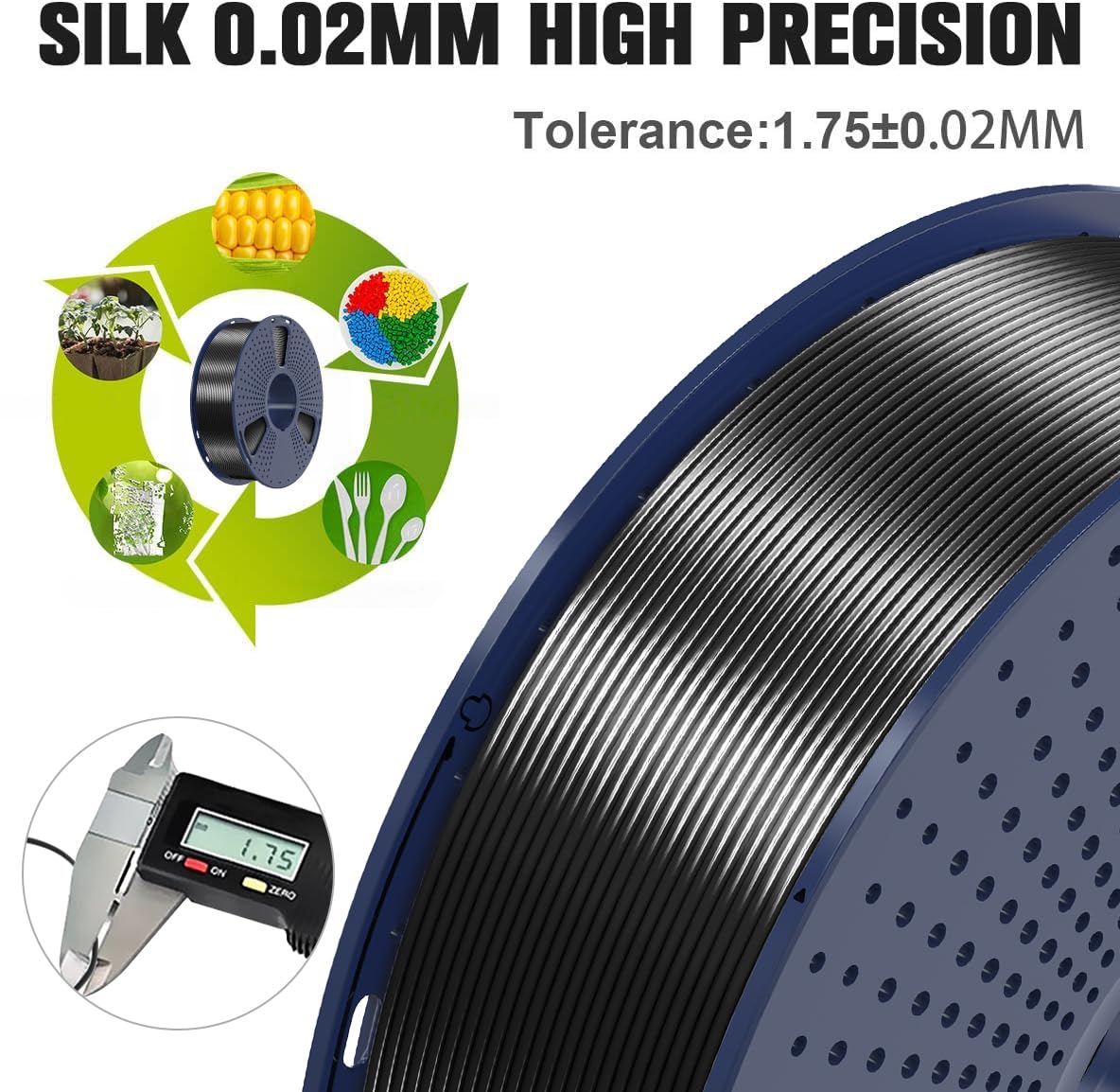 Foto 5 pulgar | Filamento Para Impresora 3d Sunlu Silk Pla Plus, Paquete De 4 Kg, 1,75 Mm - Venta Internacional.