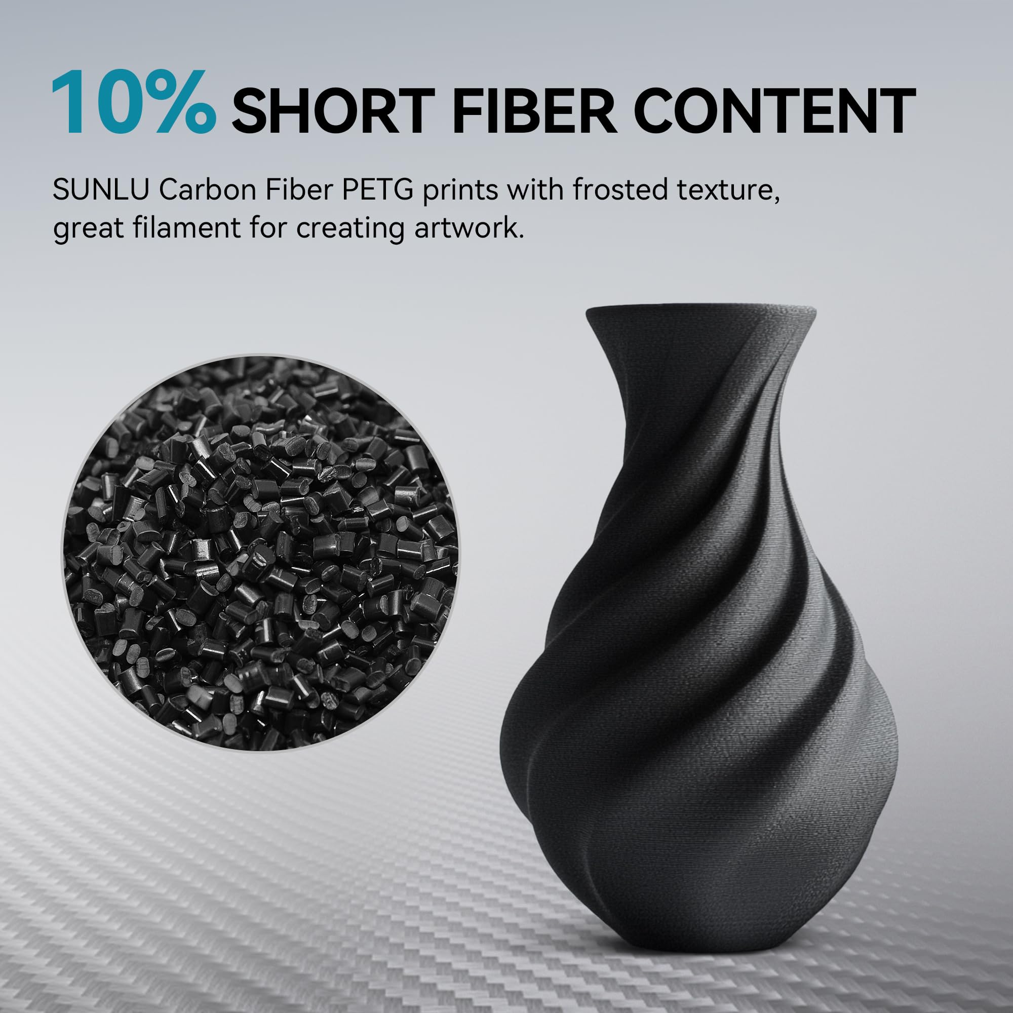 Foto 6 pulgar | Filamento Para Impresora 3d Sunlu Petg-cf De Fibra De Carbono 1,75 Mm 1 Kg - Venta Internacional.
