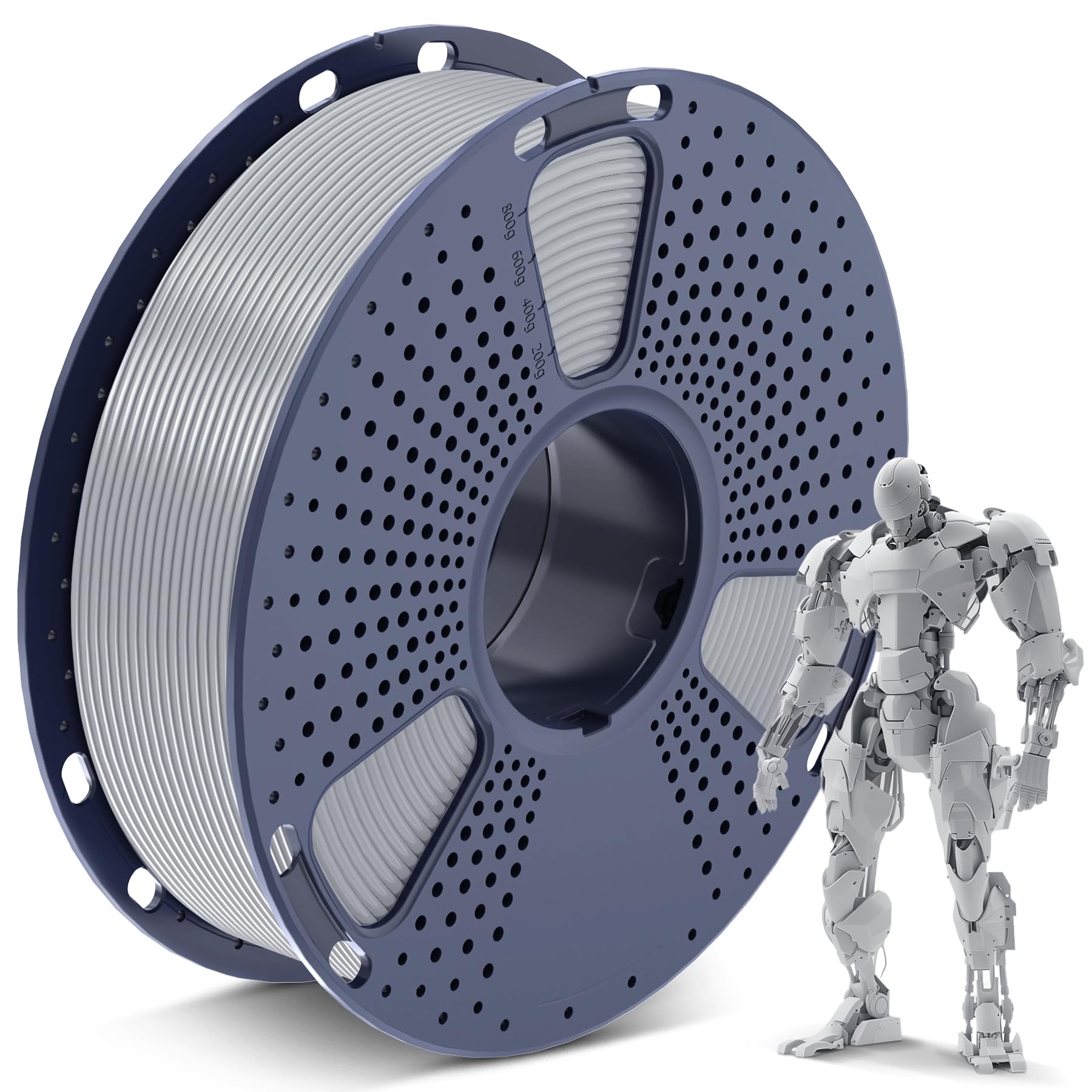 Filamento Para Impresora 3d Sunlu Pla 1.75 Mm Plateado 1 Kg - Venta Internacional.