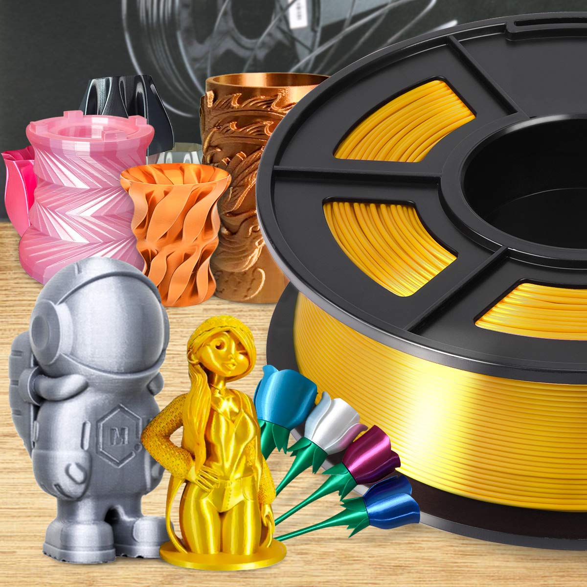 Foto 8 pulgar | Filamento Para Impresora 3d Sunlu Silk Pla, Bobina De 1,75 Mm Y 1 Kg - Venta Internacional.
