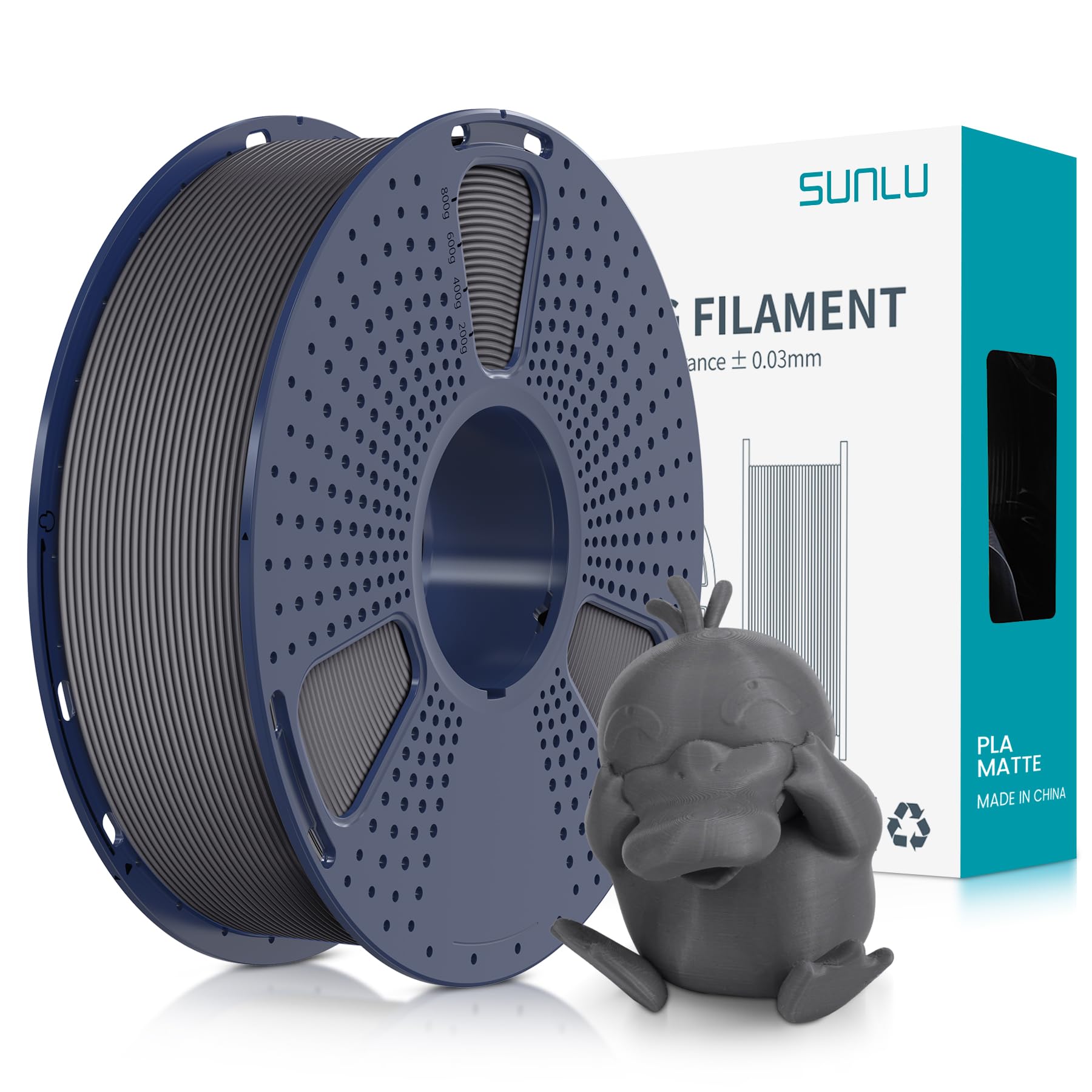 Filamento Para Impresora 3d Sunlu Pla Mate De 1,75 Mm, 1 Kg - Venta Internacional.