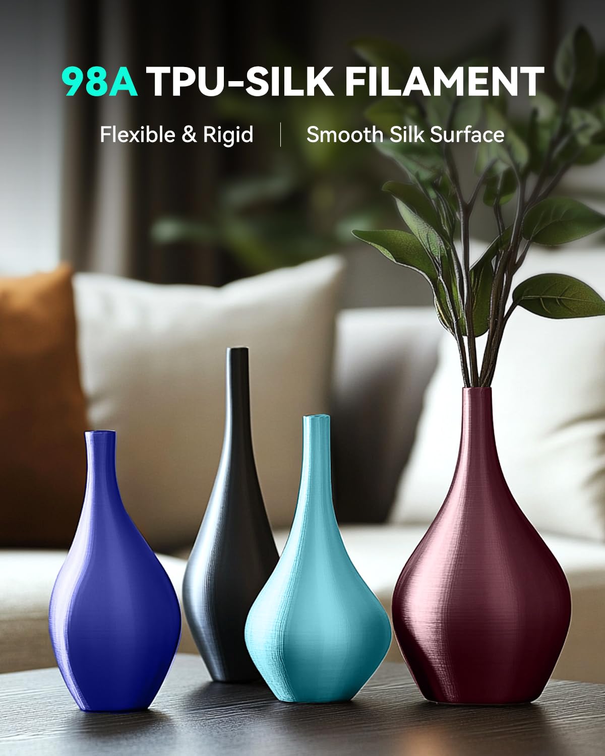 Foto 5 | Filamento De Impresora 3d Sunlu Tpu-silk, Filamento De Tpu De 98 A, 1,75 Mm, Filamento De Tpu Con Su - Venta Internac
