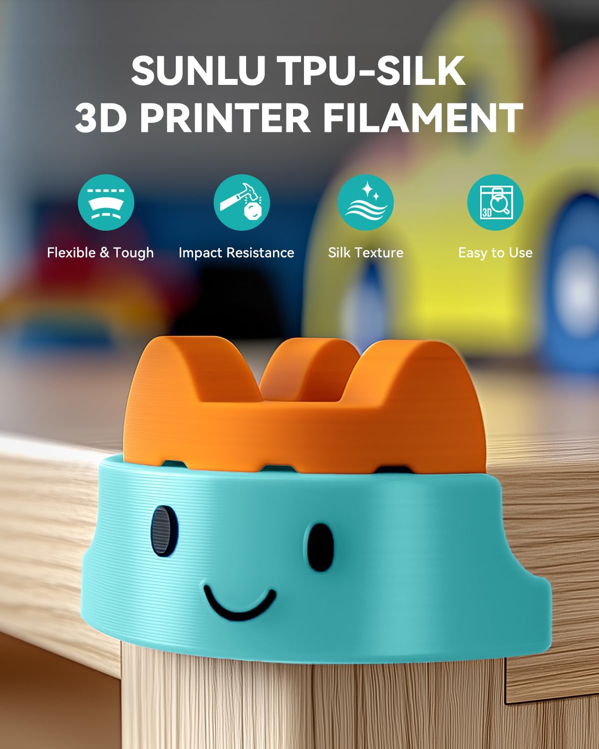 Foto 7 | Filamento De Impresora 3d Sunlu Tpu-silk, Filamento De Tpu De 98 A, 1,75 Mm, Filamento De Tpu Con Su - Venta Internac