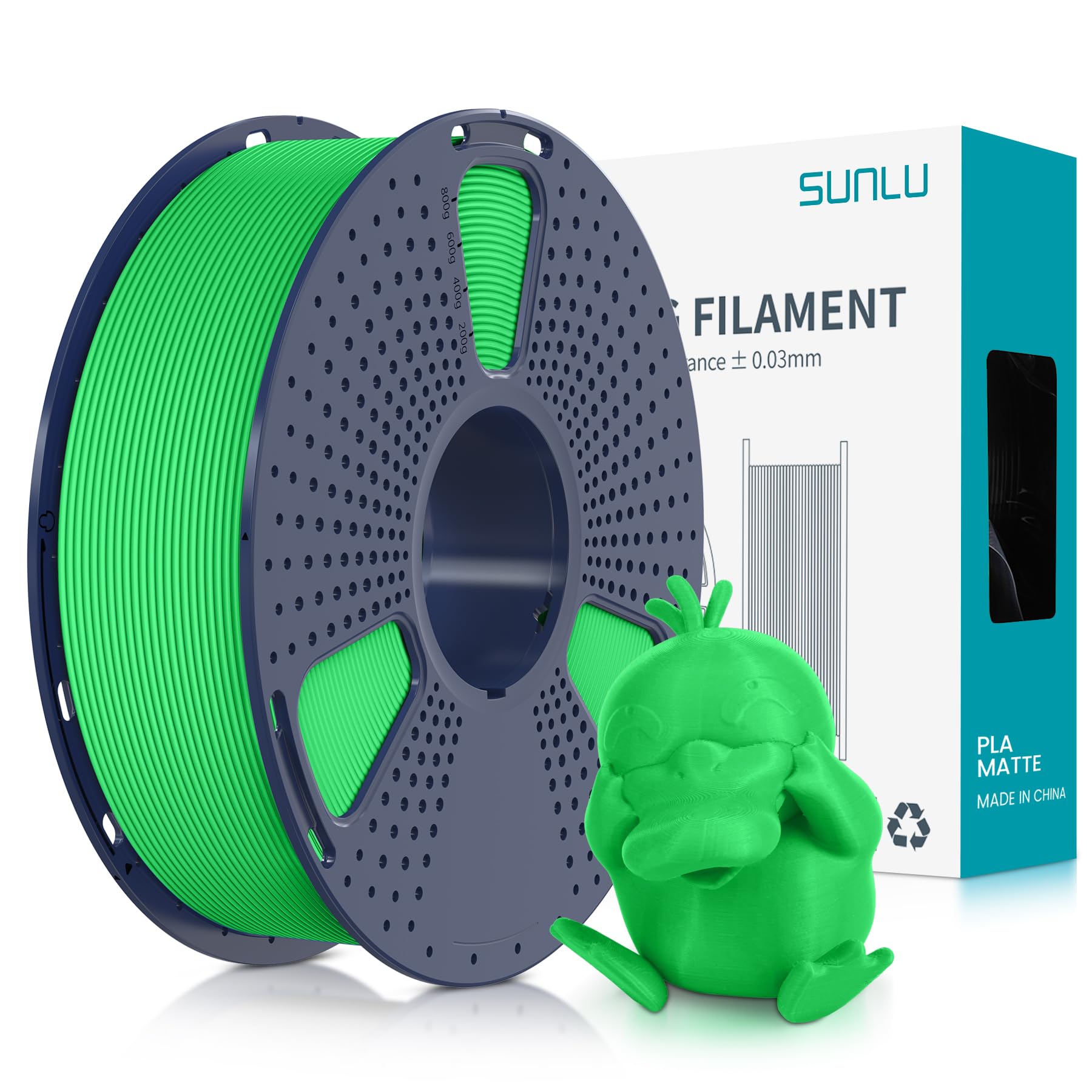 Filamento Para Impresora 3d Sunlu Pla Mate, Bobina De 1,75 Mm Y 1 Kg - Venta Internacional.