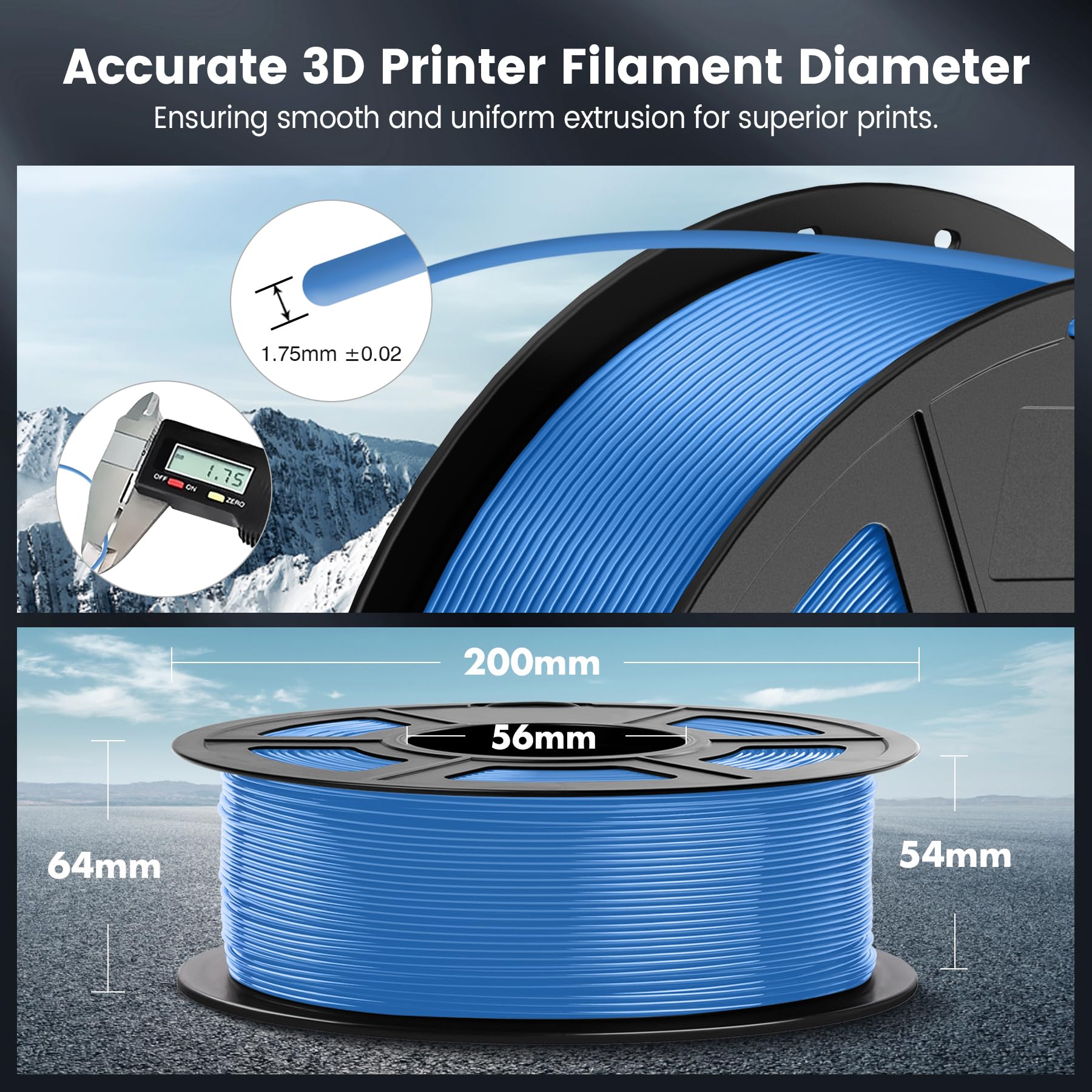 Foto 6 pulgar | Filamento para Impresora 3D Sunlu Pla de 1.75 mm 1 kg Azul - Venta Internacional