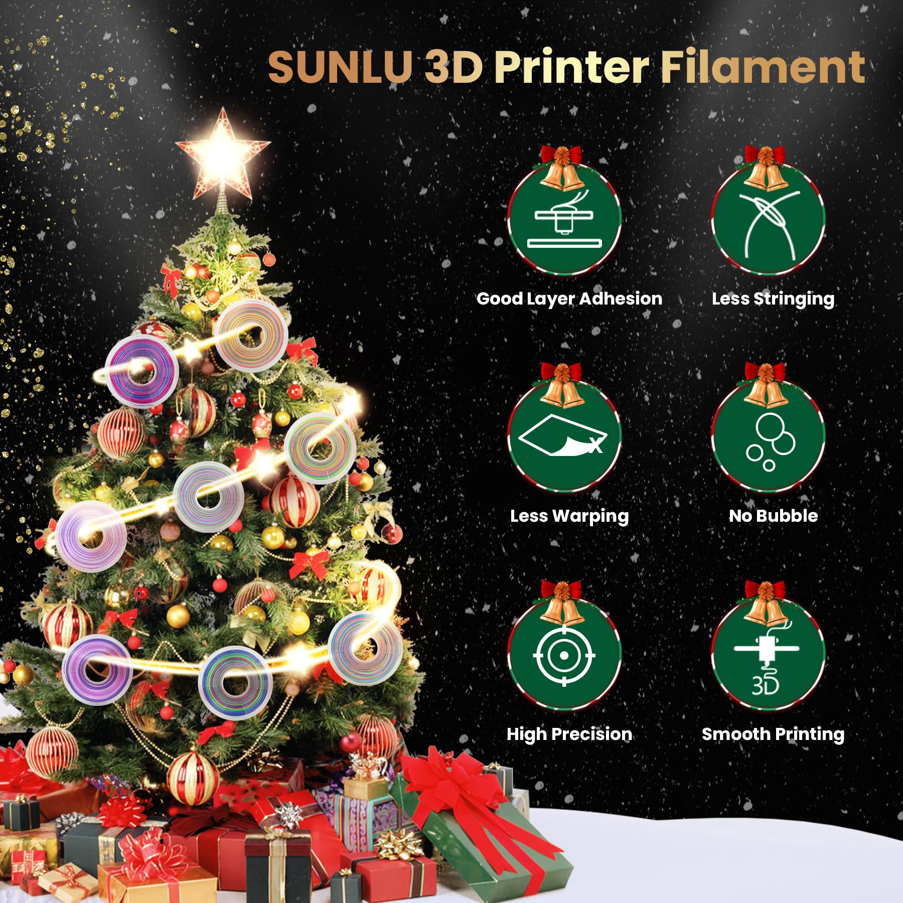 Foto 5 pulgar | Filamento Para Impresora 3d Sunlu Silk Rainbow Pla+, 1 Kg, 1,75 Mm - Venta Internacional.