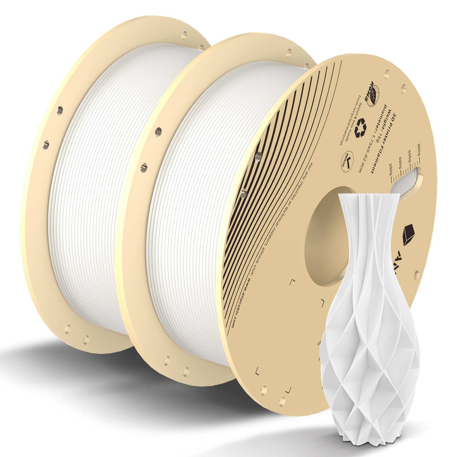 Foto 2 pulgar | Filamento Para Impresora 3d Anycubic Rfid Pla, 1,75 Mm, 2 Kg, Blanco - Venta Internacional.