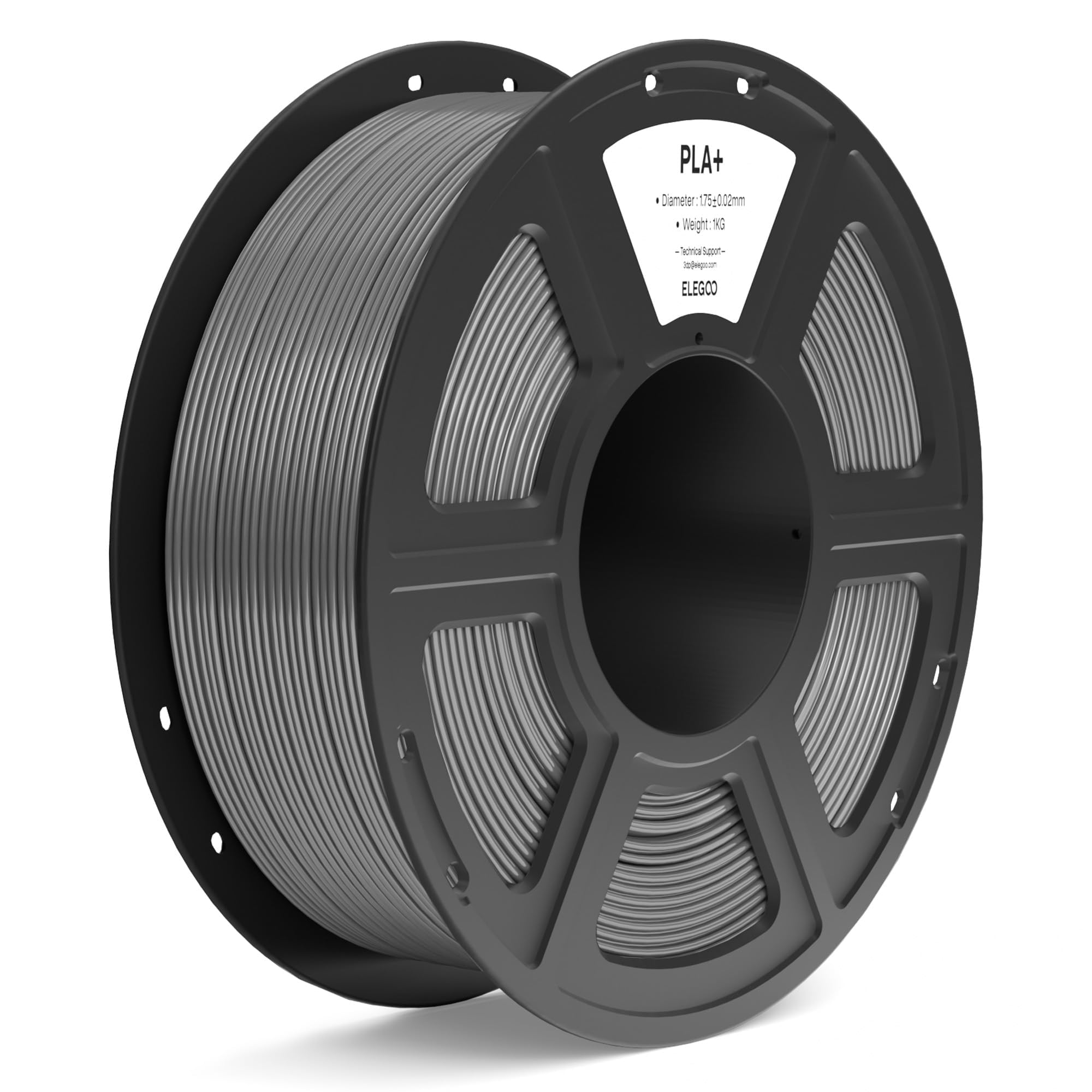 Filamento Para Impresora 3d Elegoo Pla+ De 1,75 Mm, Gris Espacial, 1 Kg - Venta Internacional.