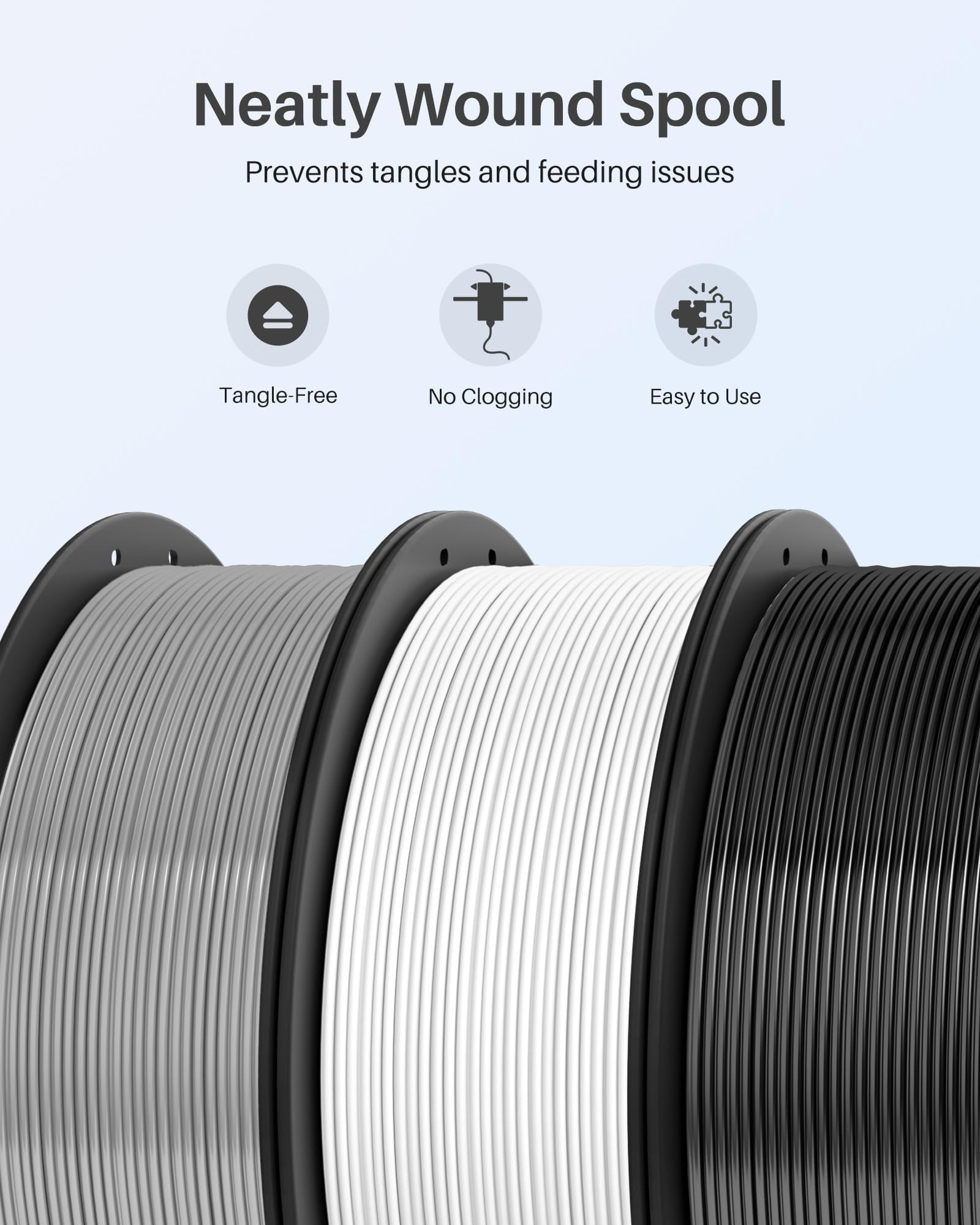 Foto 4 | Filamento Para Impresora 3d Elegoo Pla+ De 1,75 Mm, Gris Espacial, 1 Kg - Venta Internacional.