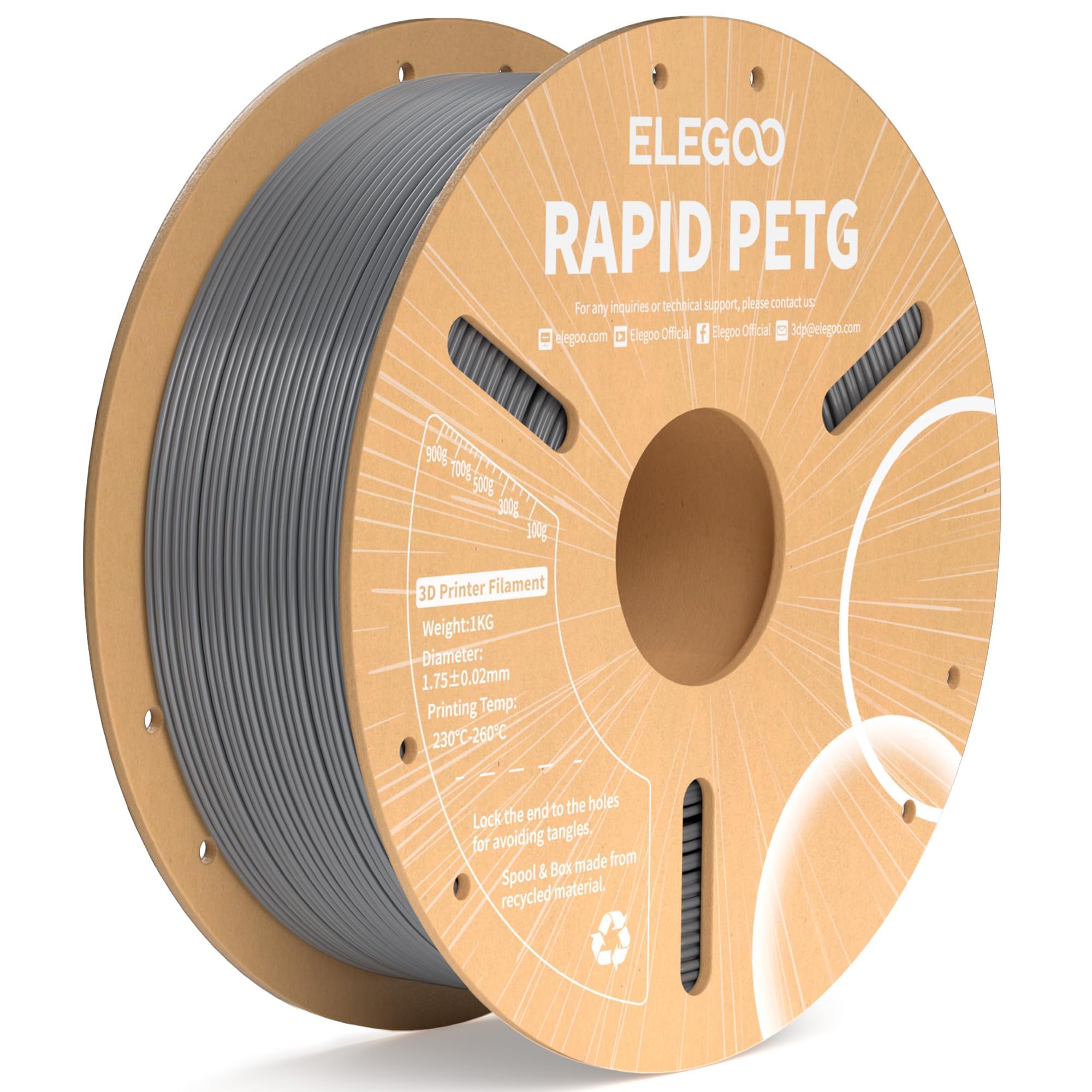 Foto 1 | Filamento Para Impresora 3d Elegoo Rapid Petg De 1,75 Mm, Gris Espacial, 1 Kg - Venta Internacional.
