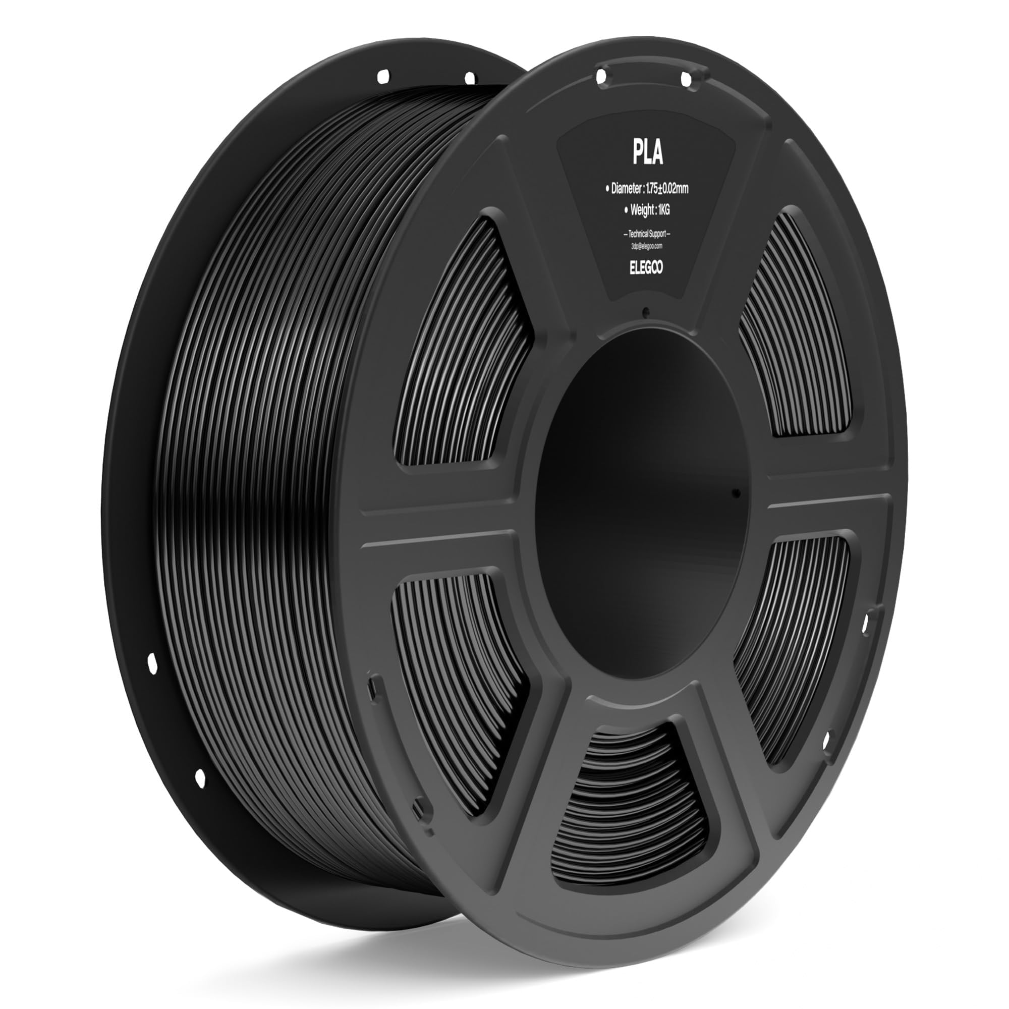 Foto 2 pulgar | Filamento Para Impresora 3d Elegoo Pla 1.75 Mm Negro 1 Kg - Venta Internacional.