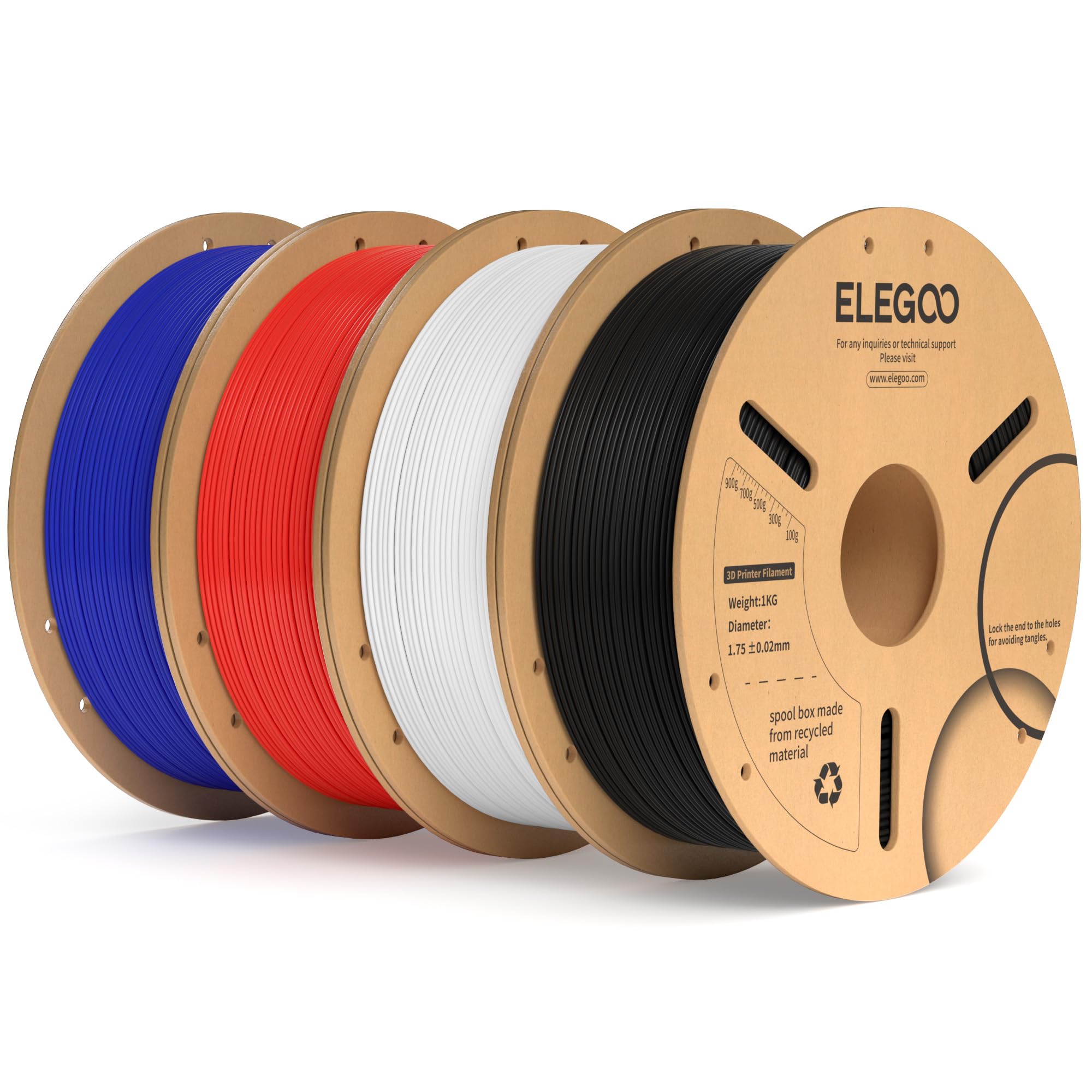 Paquete De Filamento Para Impresora 3d Elegoo Pla Plus De 1,75 Mm Y 4 Kg - Venta Internacional.