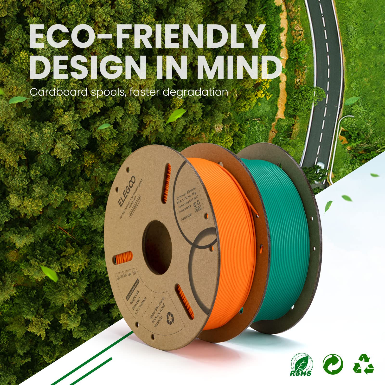 Foto 7 | Paquete De Filamento Para Impresora 3d Elegoo Pla Plus De 1,75 Mm Y 4 Kg - Venta Internacional.