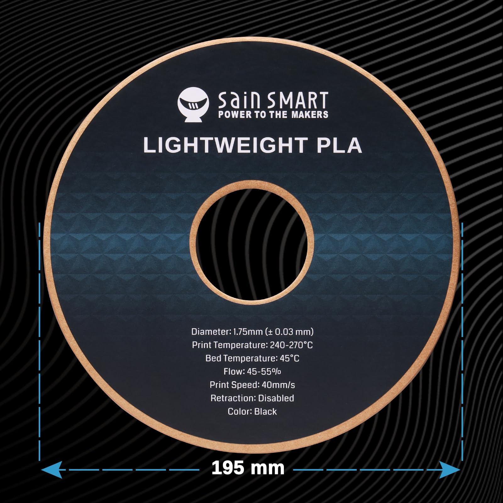 Foto 6 | Filamento Para Impresora 3d Sainsmart Lw-pla 1,75 Mm 1 Kg Negro - Venta Internacional.