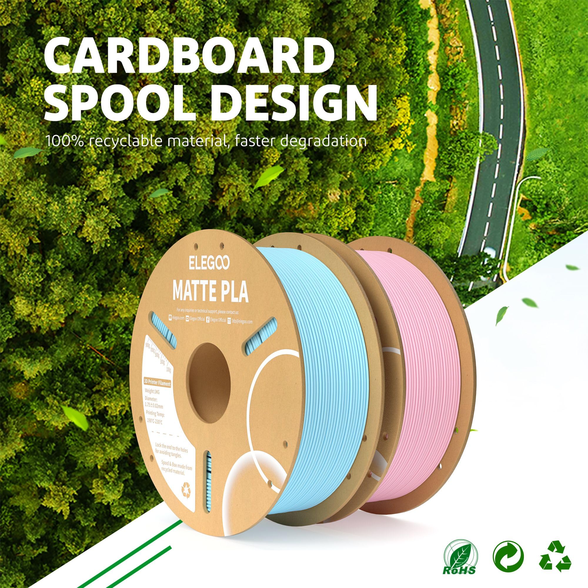 Foto 8 pulgar | Filamento Para Impresora 3d Elegoo Mate Pla De 1,75 Mm, Paquete De 4 Kg - Venta Internacional.
