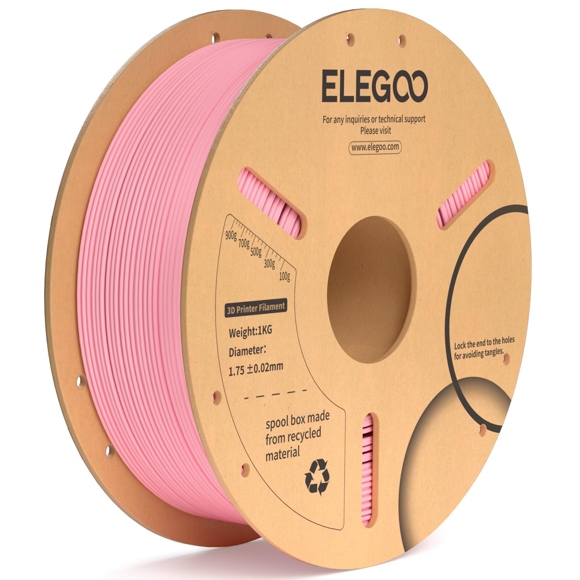 Filamento Para Impresora 3d Elegoo Pla Plus De 1,75 Mm, Color Rosa, 1 Kg - Venta Internacional.