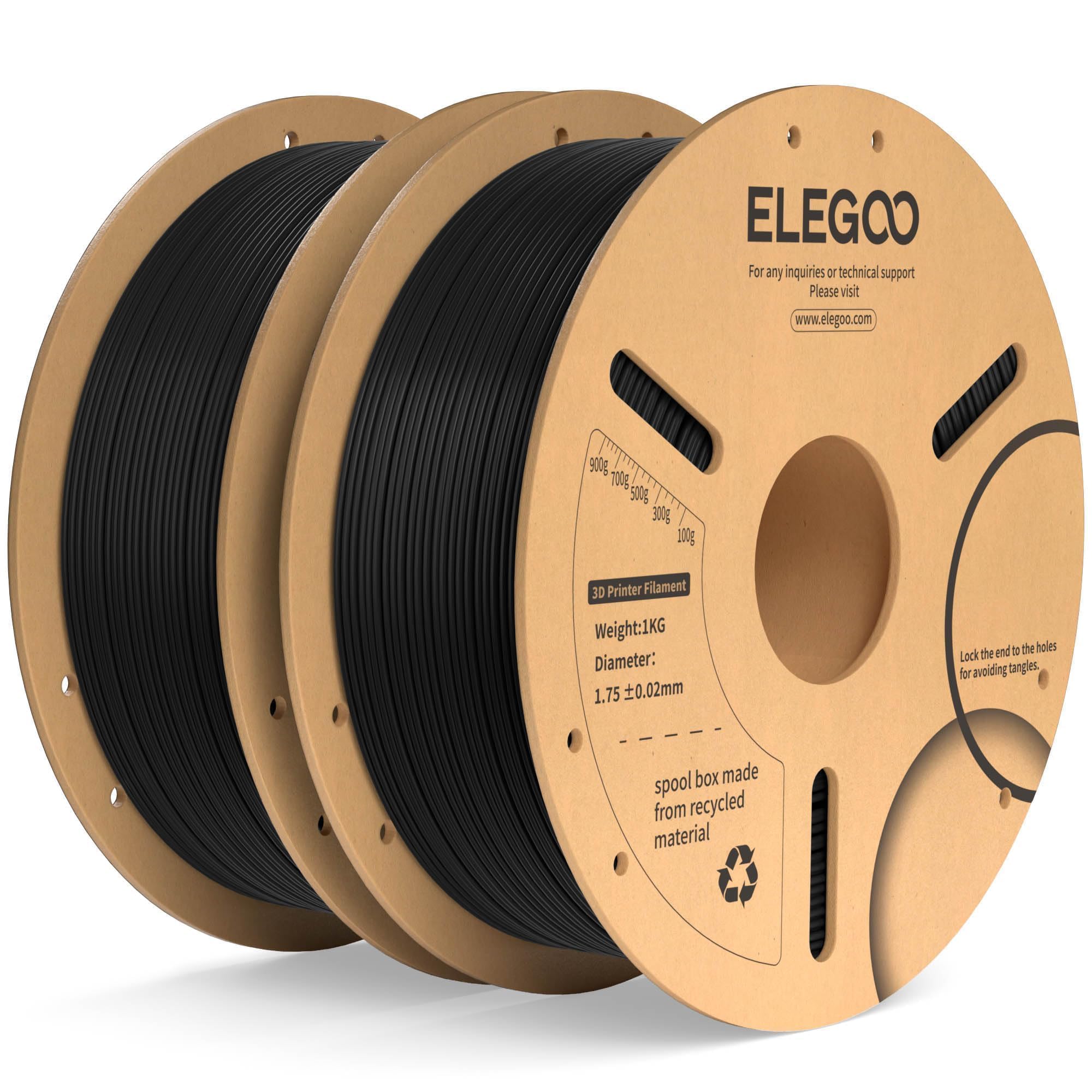 Foto 2 pulgar | Filamento Para Impresora 3d Elegoo Pla Plus, 1,75 Mm, Negro, 2 Kg - Venta Internacional.