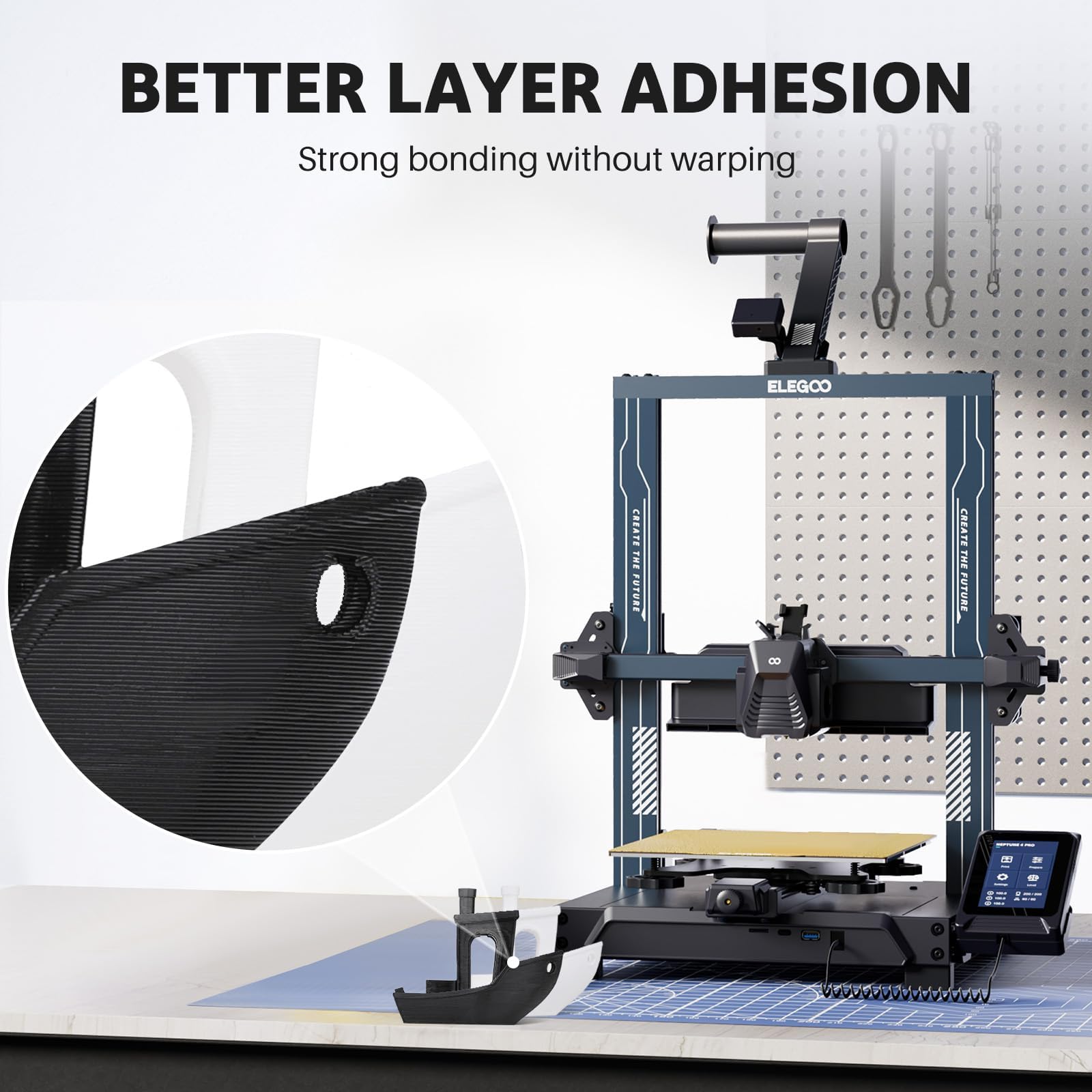 Foto 6 pulgar | Filamento Para Impresora 3d Elegoo Pla Pro, 1,75 Mm, Blanco, 4 Kg - Venta Internacional.