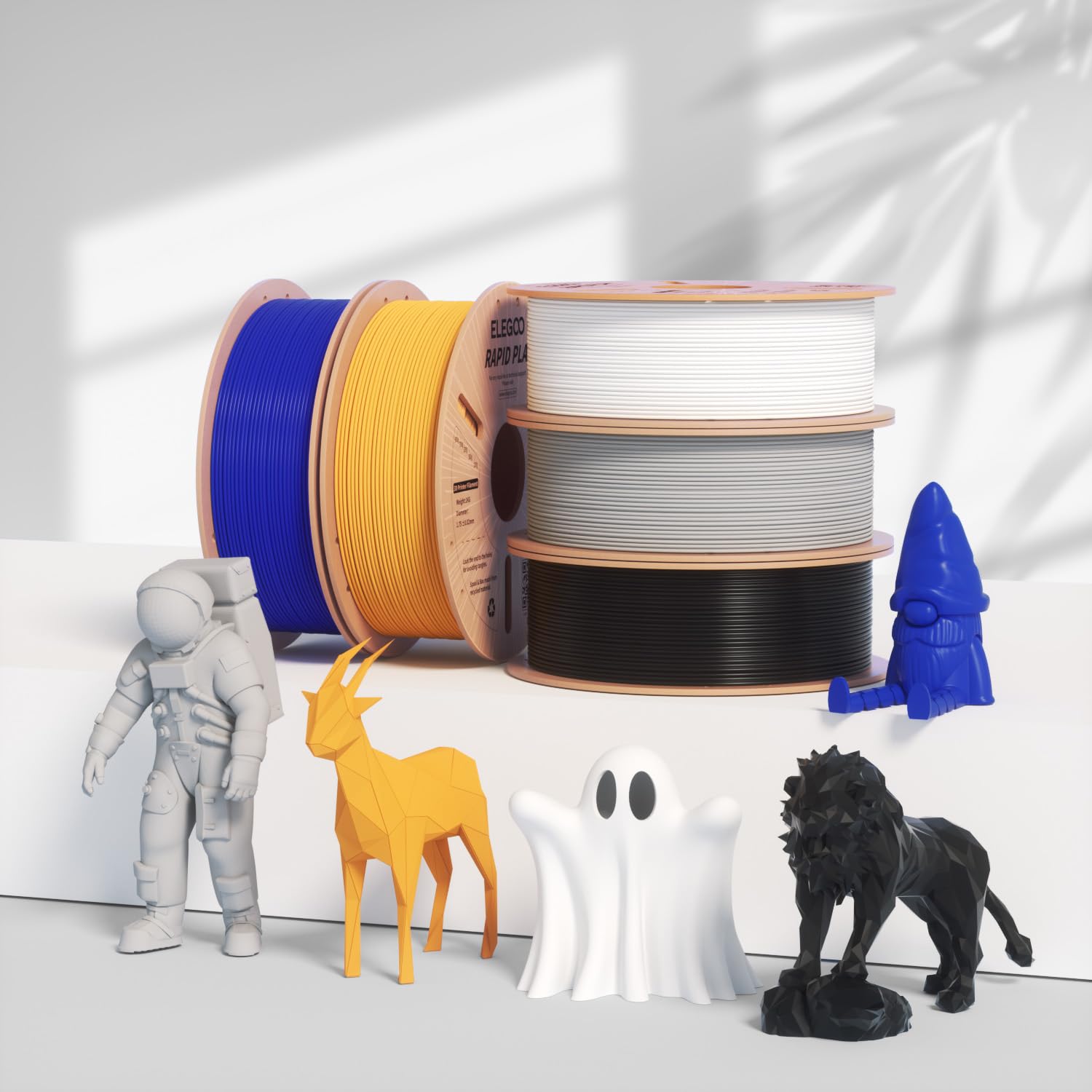 Foto 7 | Filamento Para Impresora 3d Elegoo Rapid Pla Plus De 1,75 Mm En Blanco Y Negro - Venta Internacional.