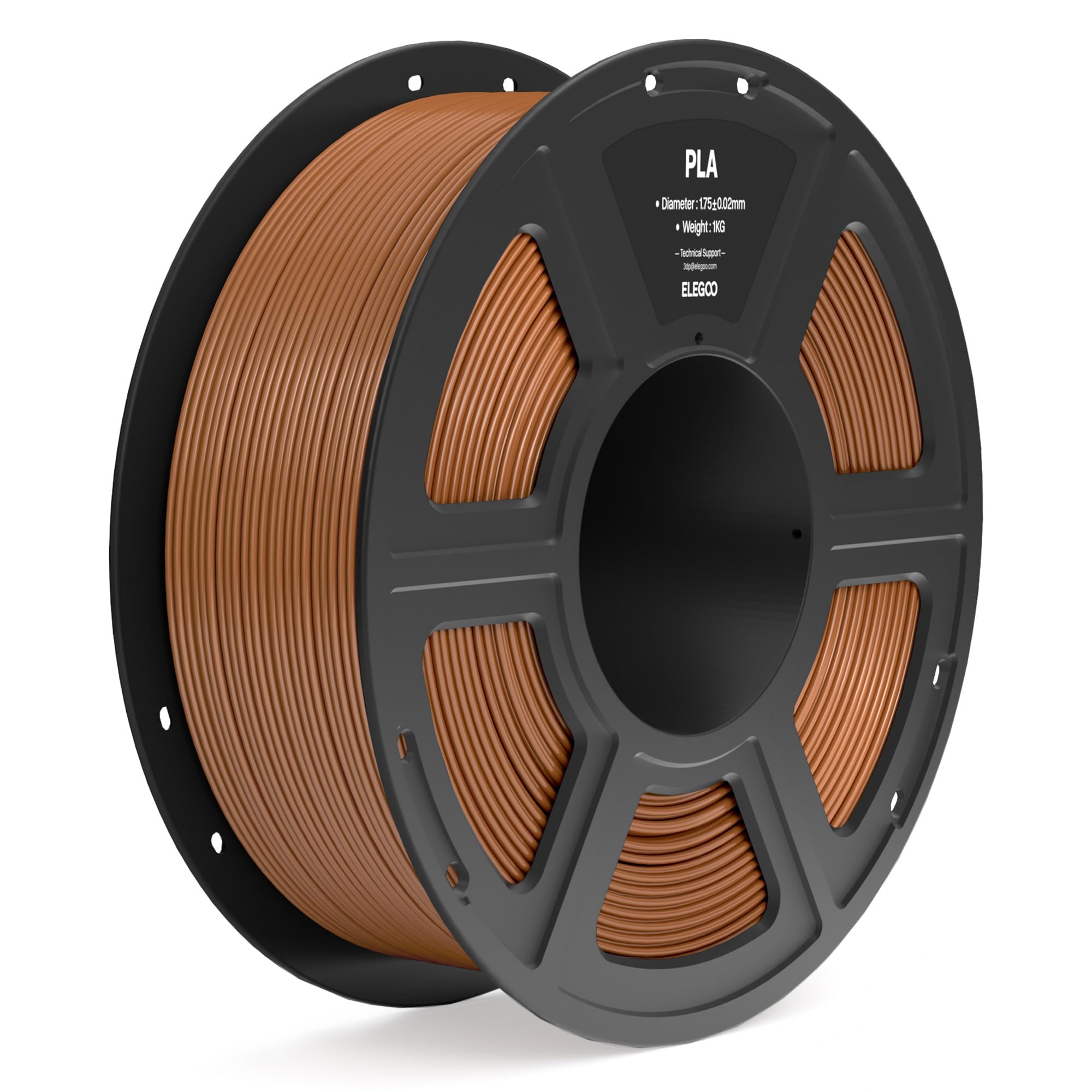 Foto 1 | Filamento Para Impresora 3d Elegoo Pla De 1,75 Mm, Marrón, 1 Kg - Venta Internacional.