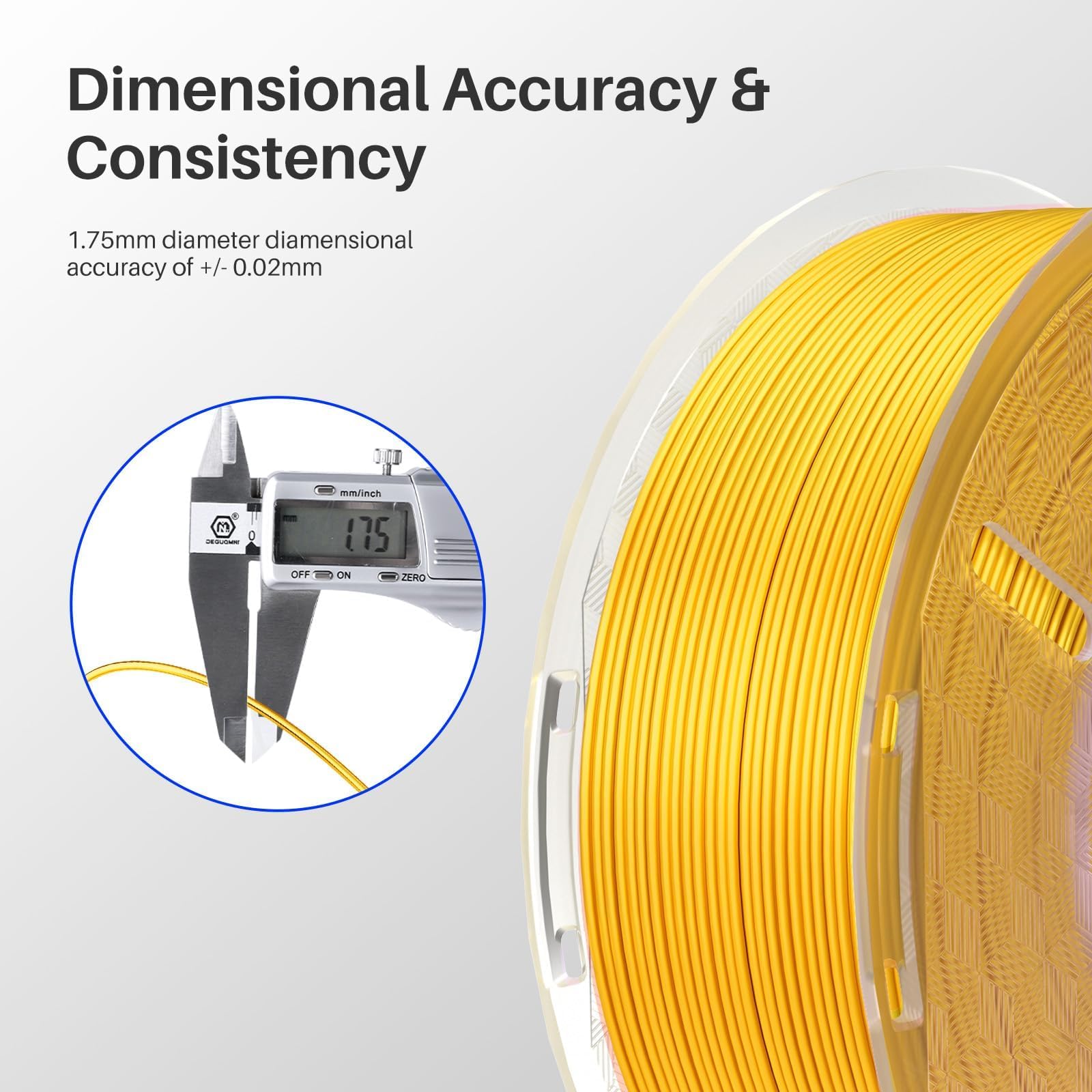 Foto 4 | Filamento Para Impresora 3d Elegoo Silk Pla, 1,75 Mm, Dorado Brillante, 1 Kg - Venta Internacional.