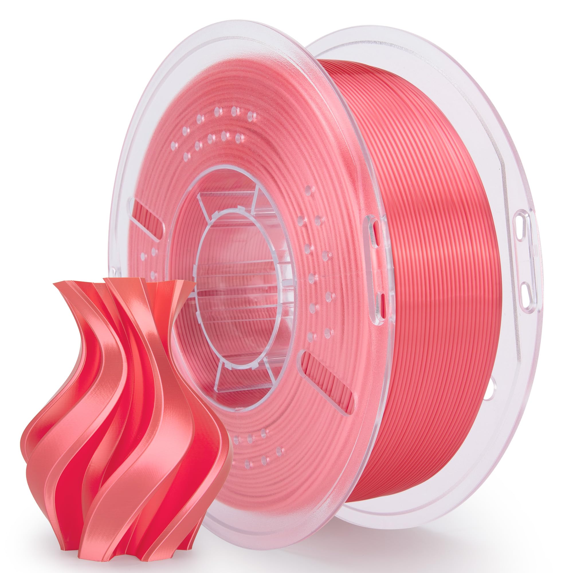 Filamento Para Impresora 3d Elegoo Silk Pla, 1,75 Mm, Rosa Coral, 1 Kg - Venta Internacional.
